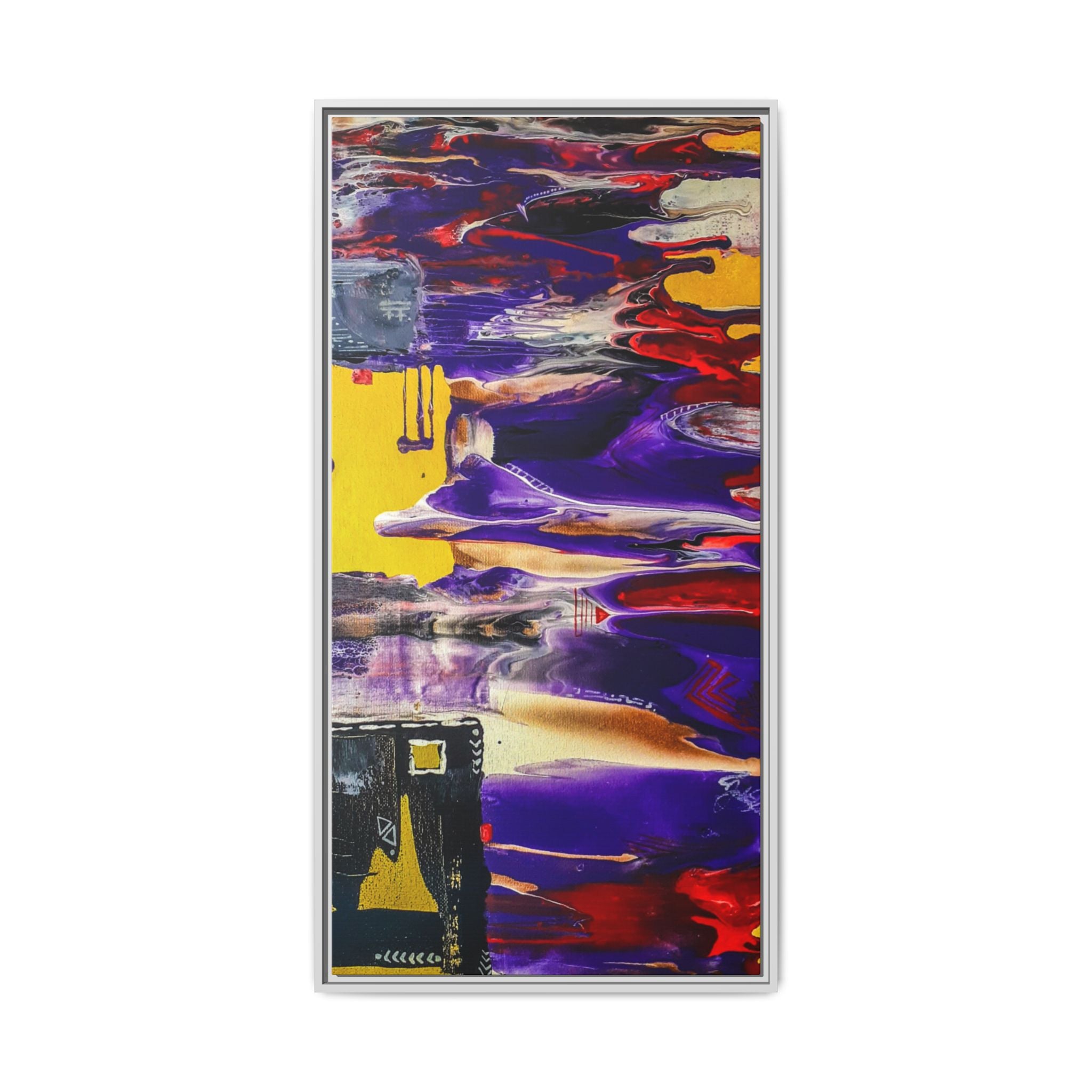 Vibrant Tribal Modern Abstract Framed Wall Art Décor