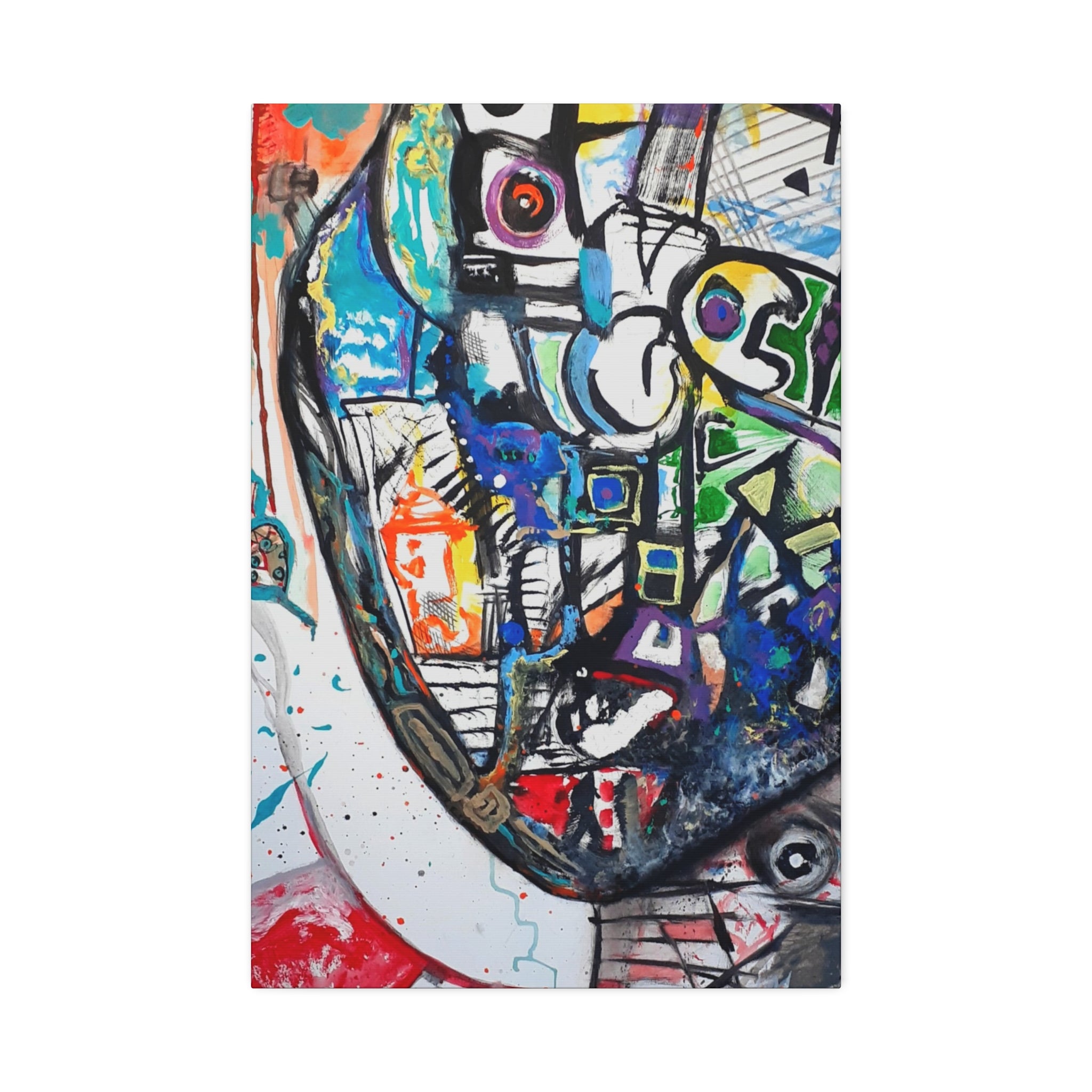 "Frankly" Contemporary Surrealistic Abstraction Canvas Art