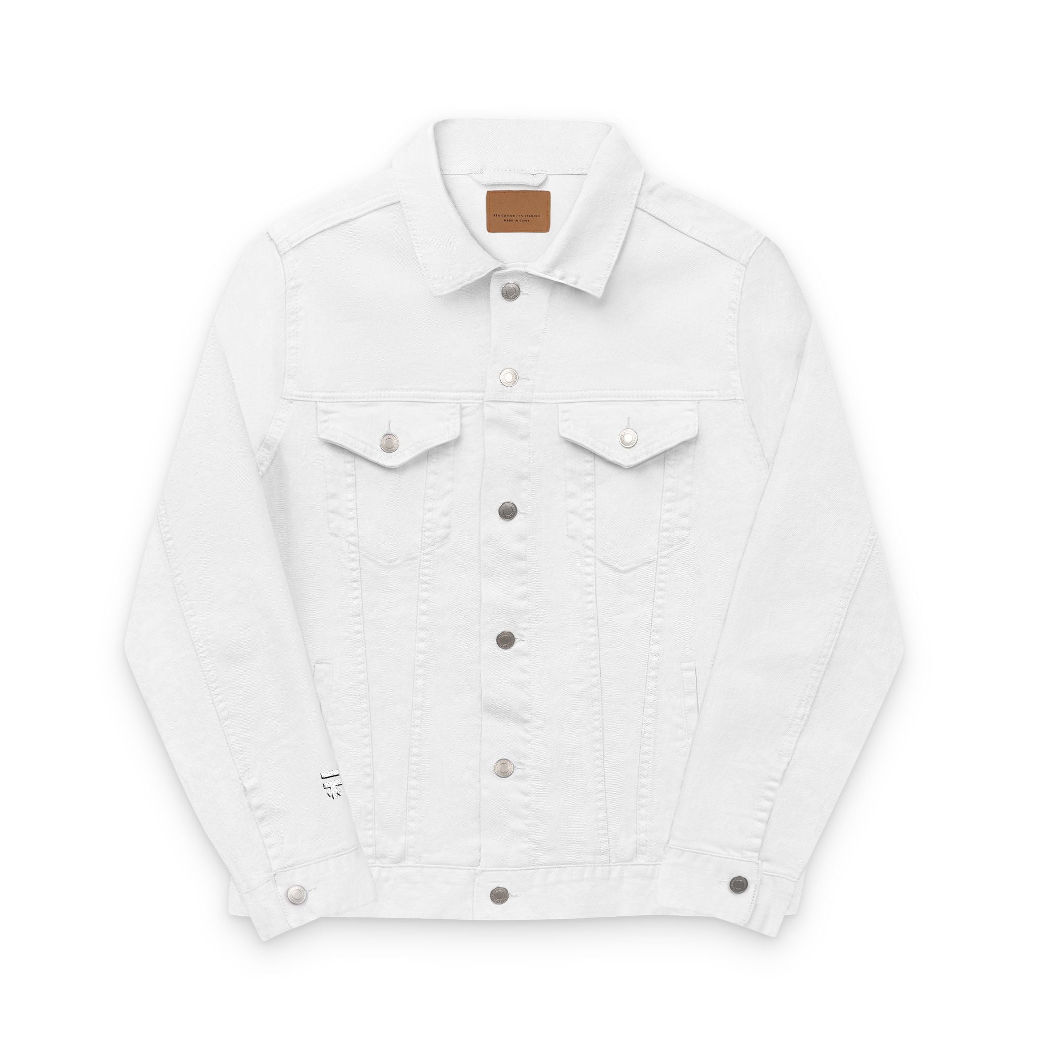 Graphic Logo Embroidered Denim Jacket Casual Street Style