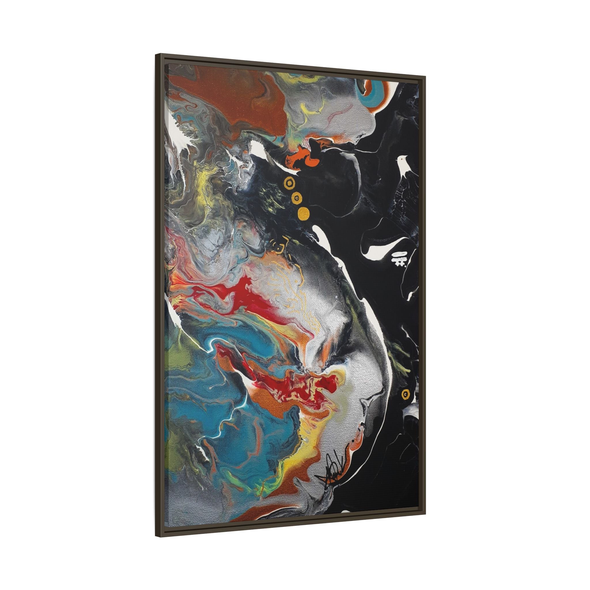 Silver Bird Modern Abstract Canvas Wall Art Decor