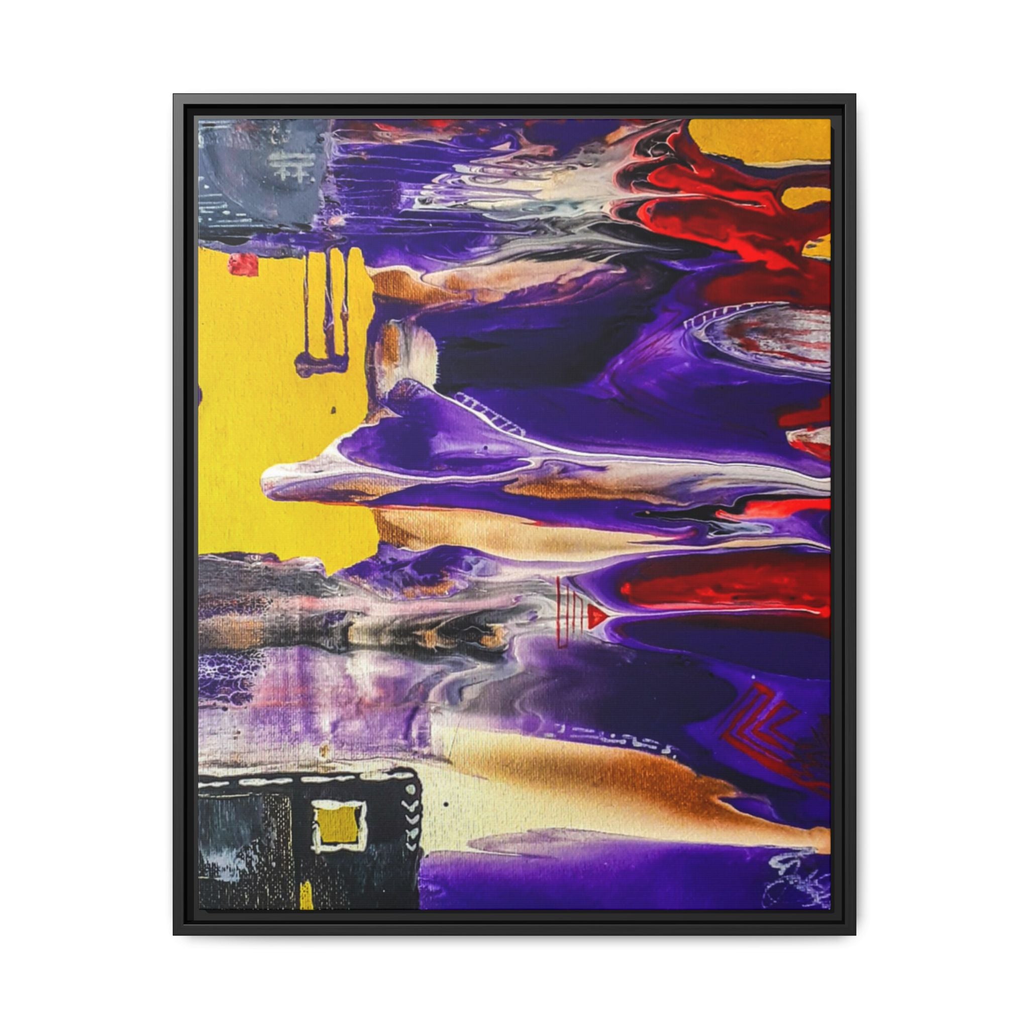 Vibrant Tribal Modern Abstract Framed Wall Art Décor