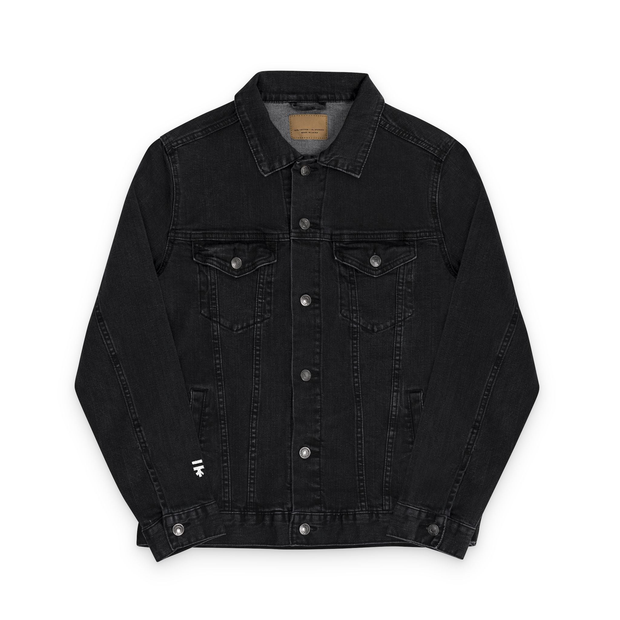 Graphic Logo Embroidered Denim Jacket Casual Street Style