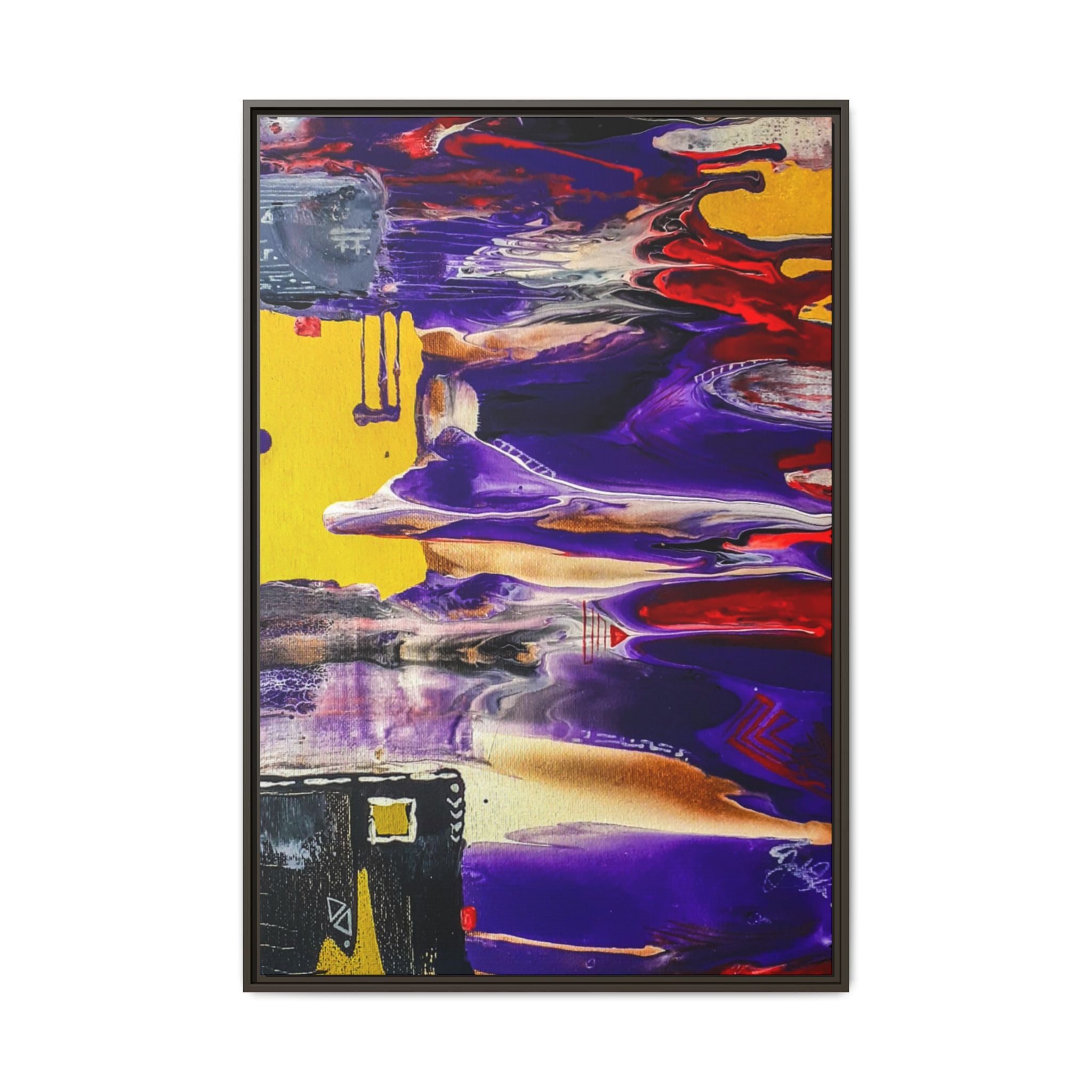 Vibrant Tribal Modern Abstract Framed Wall Art Décor