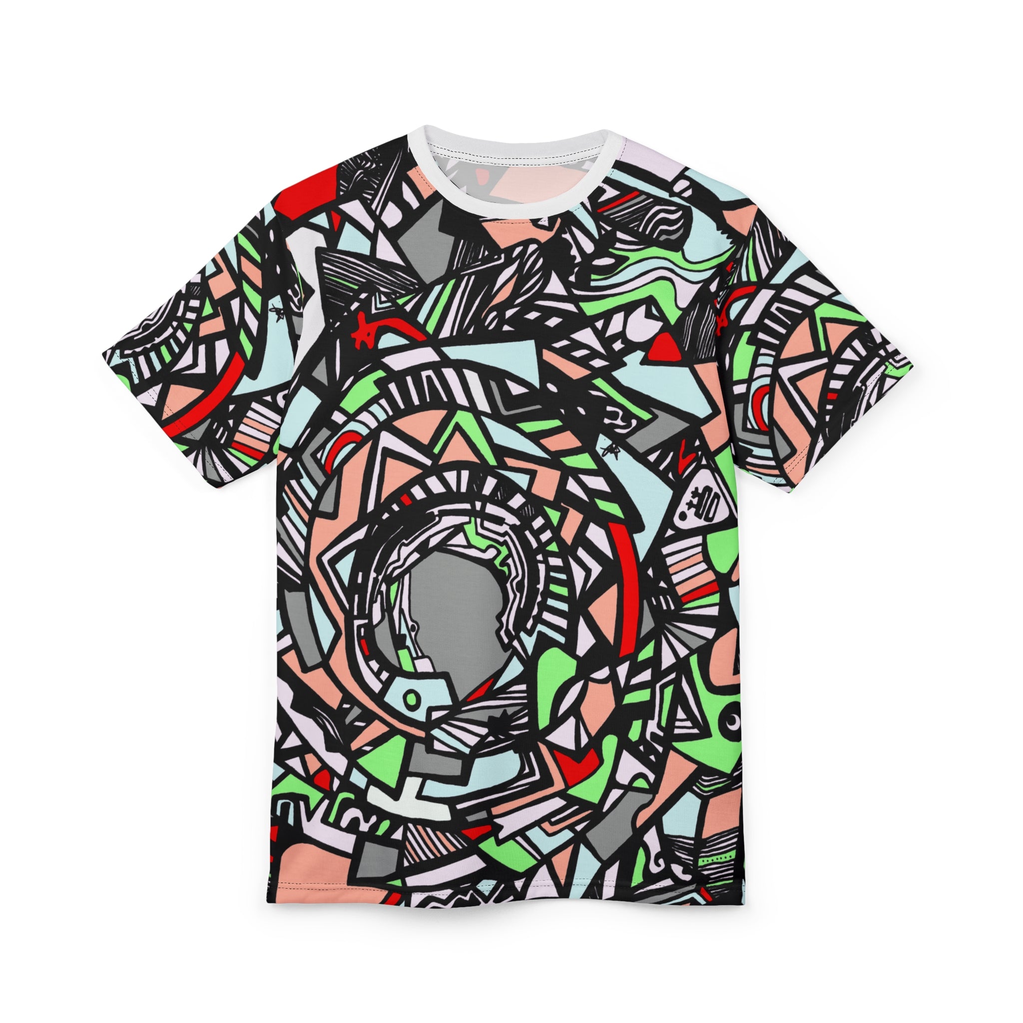 Colorful Abstract Graphic Apparel, Unique Fashion Top