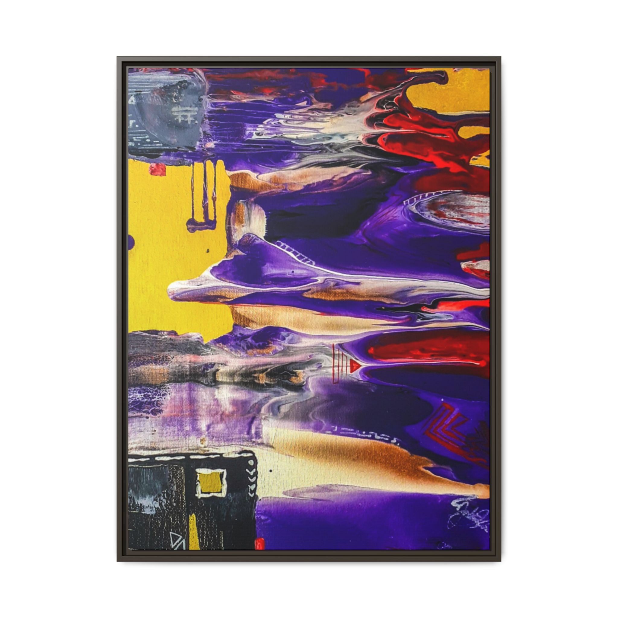 Vibrant Tribal Modern Abstract Framed Wall Art Décor