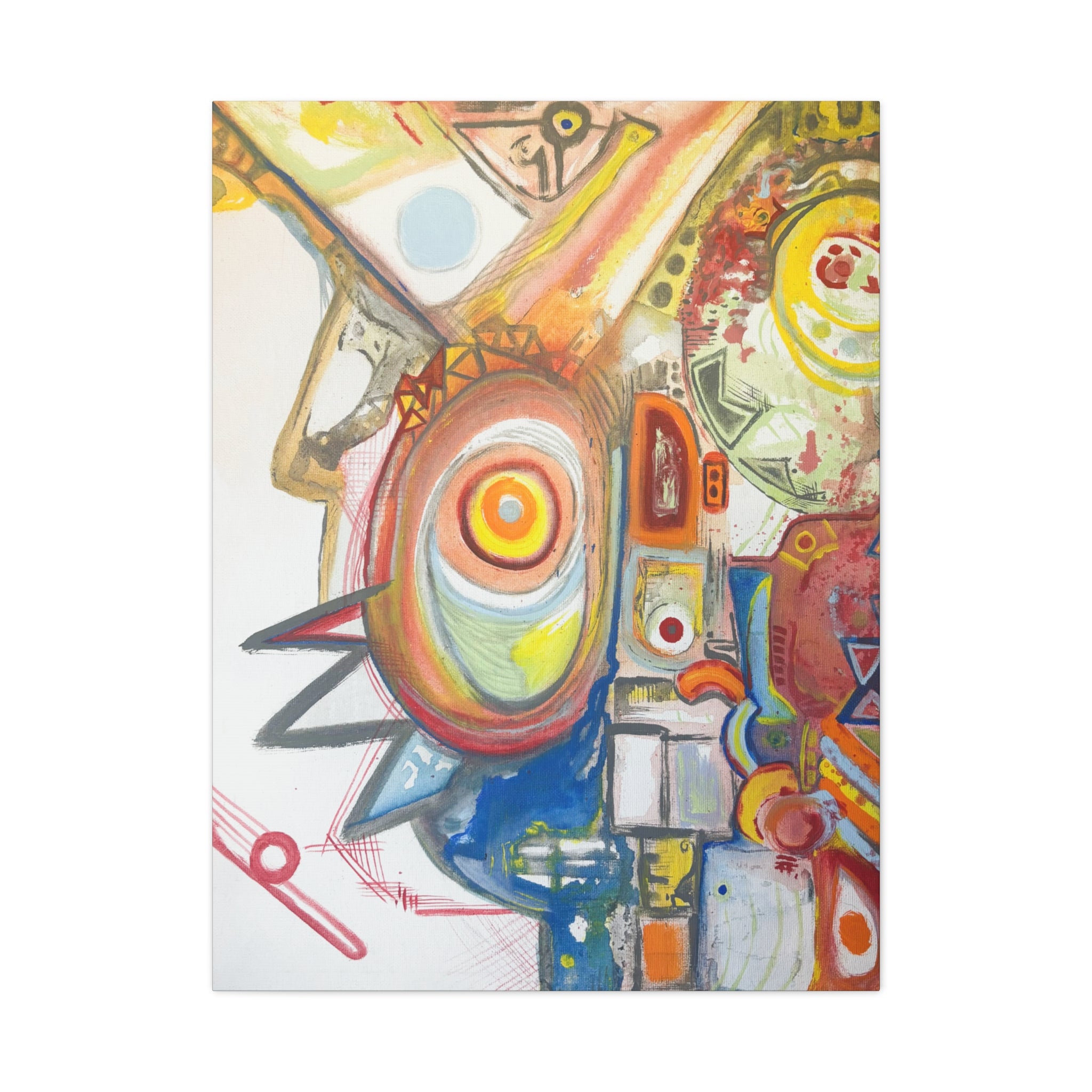 "Bird Man" Contemporary Abstract Canvas Art