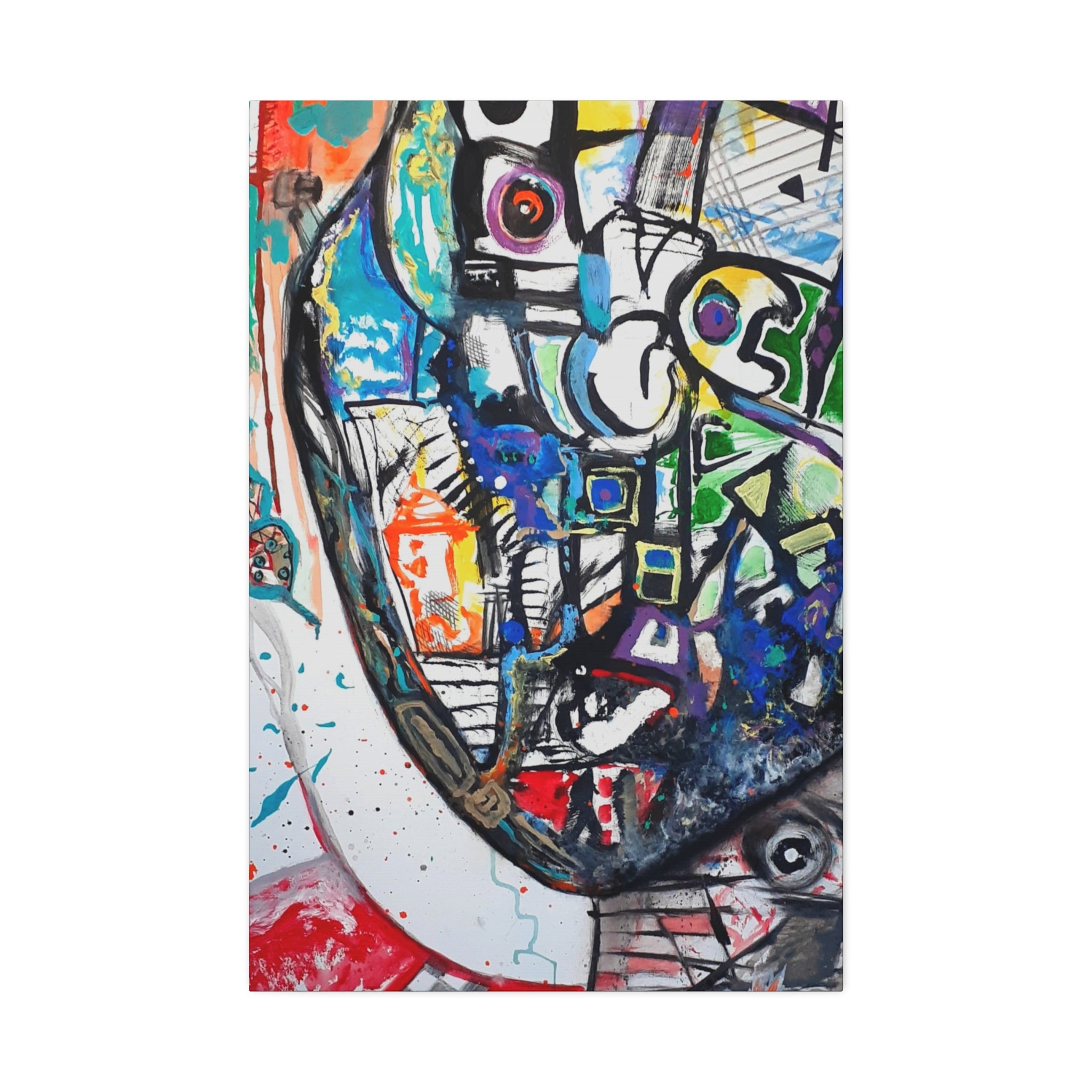"Frankly" Contemporary Surrealistic Abstraction Canvas Art