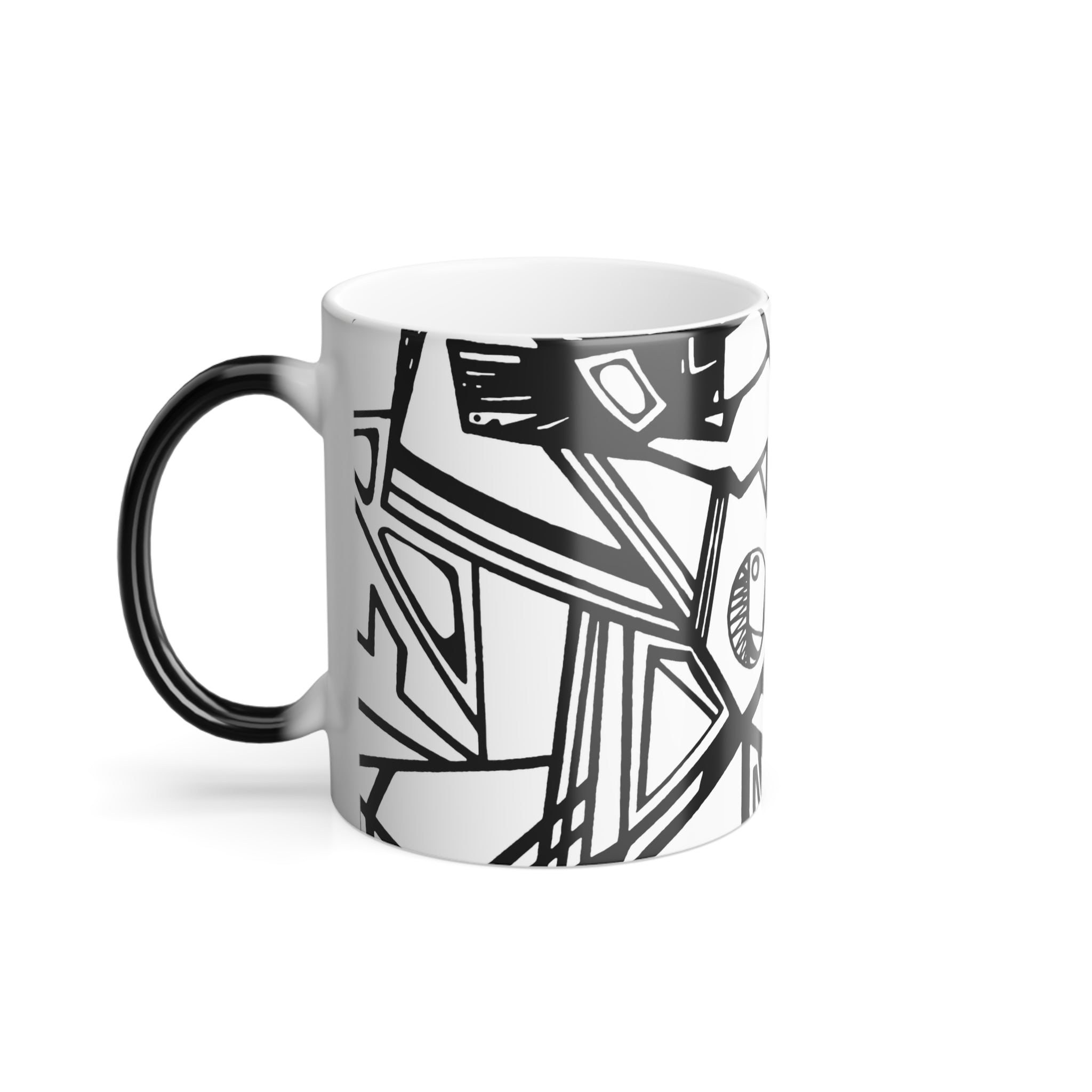 Color Morphing Grapitc Art Mug, 11oz
