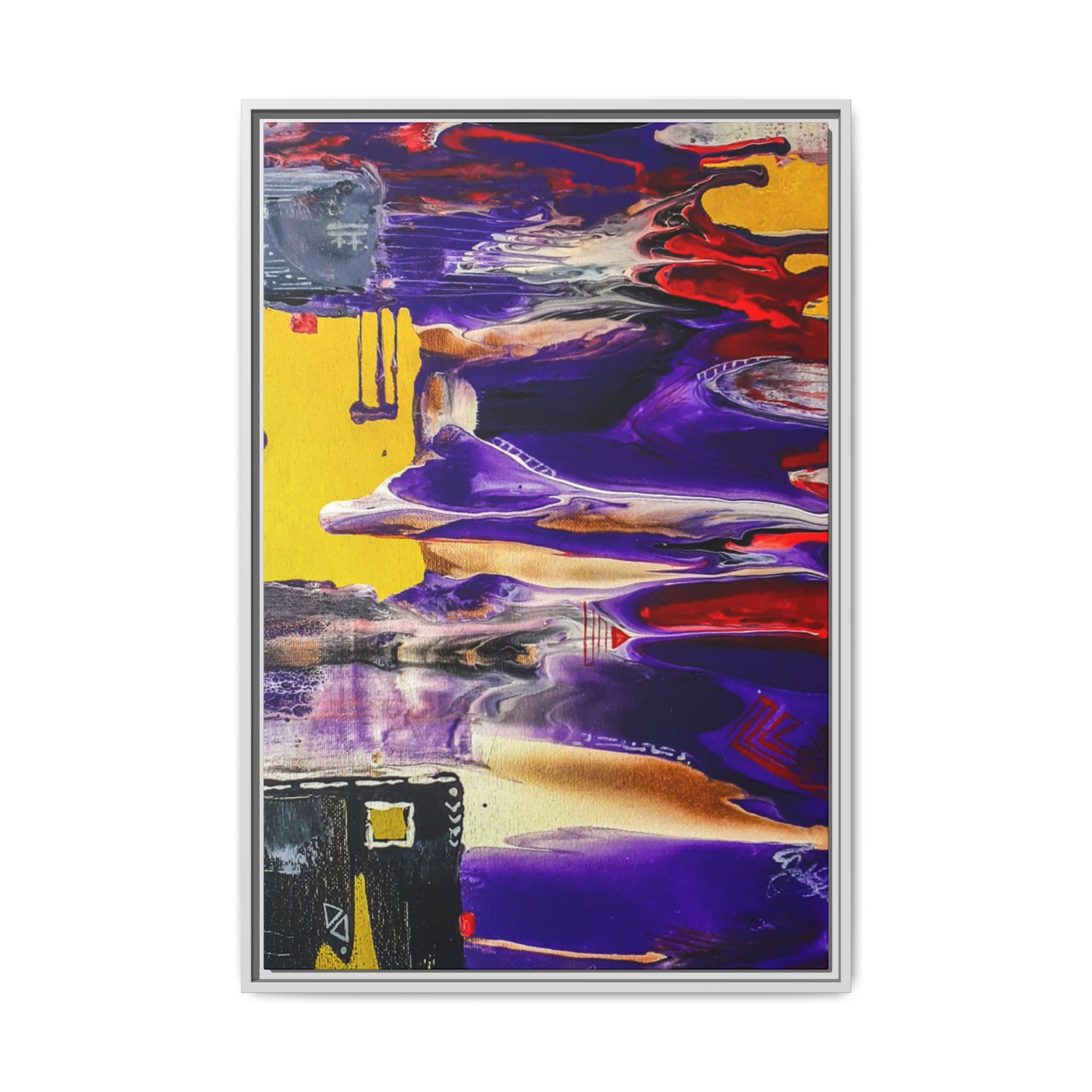 Vibrant Tribal Modern Abstract Framed Wall Art Décor