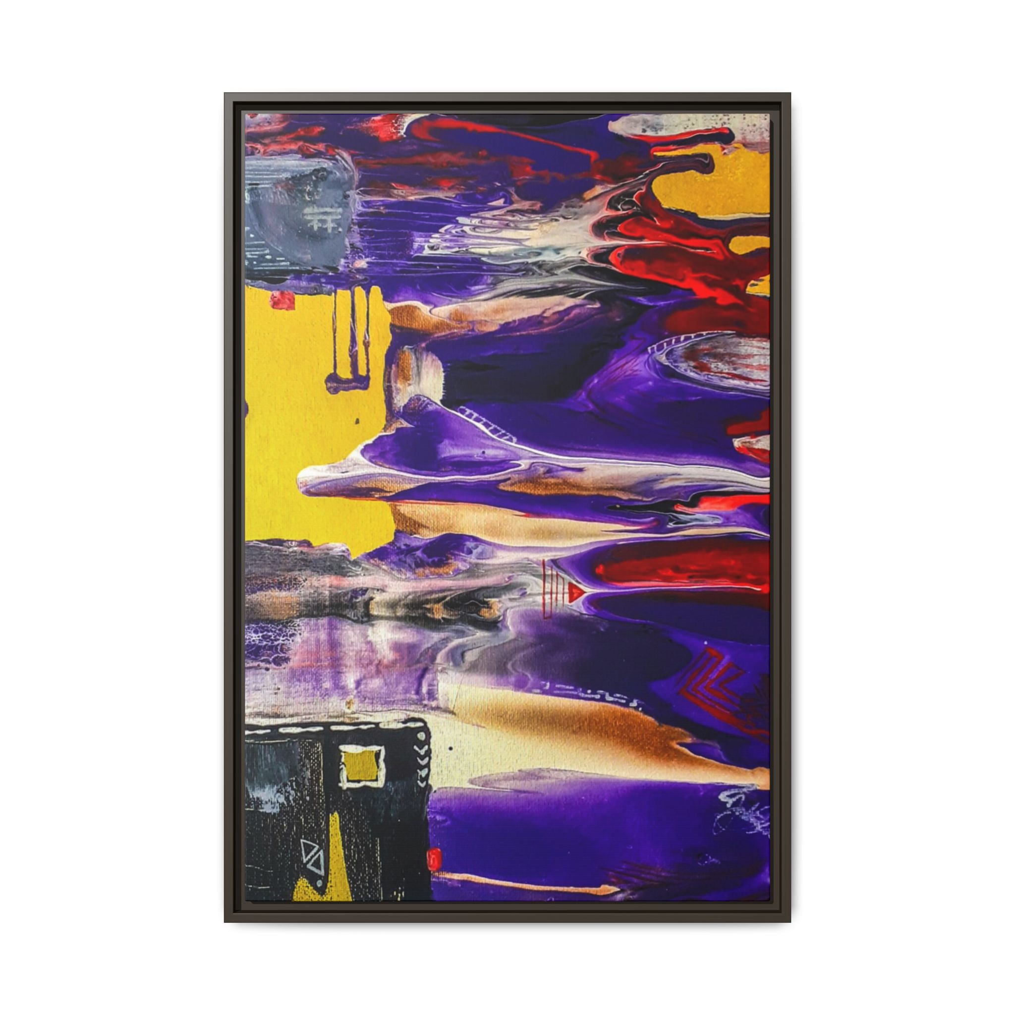 Vibrant Tribal Modern Abstract Framed Wall Art Décor