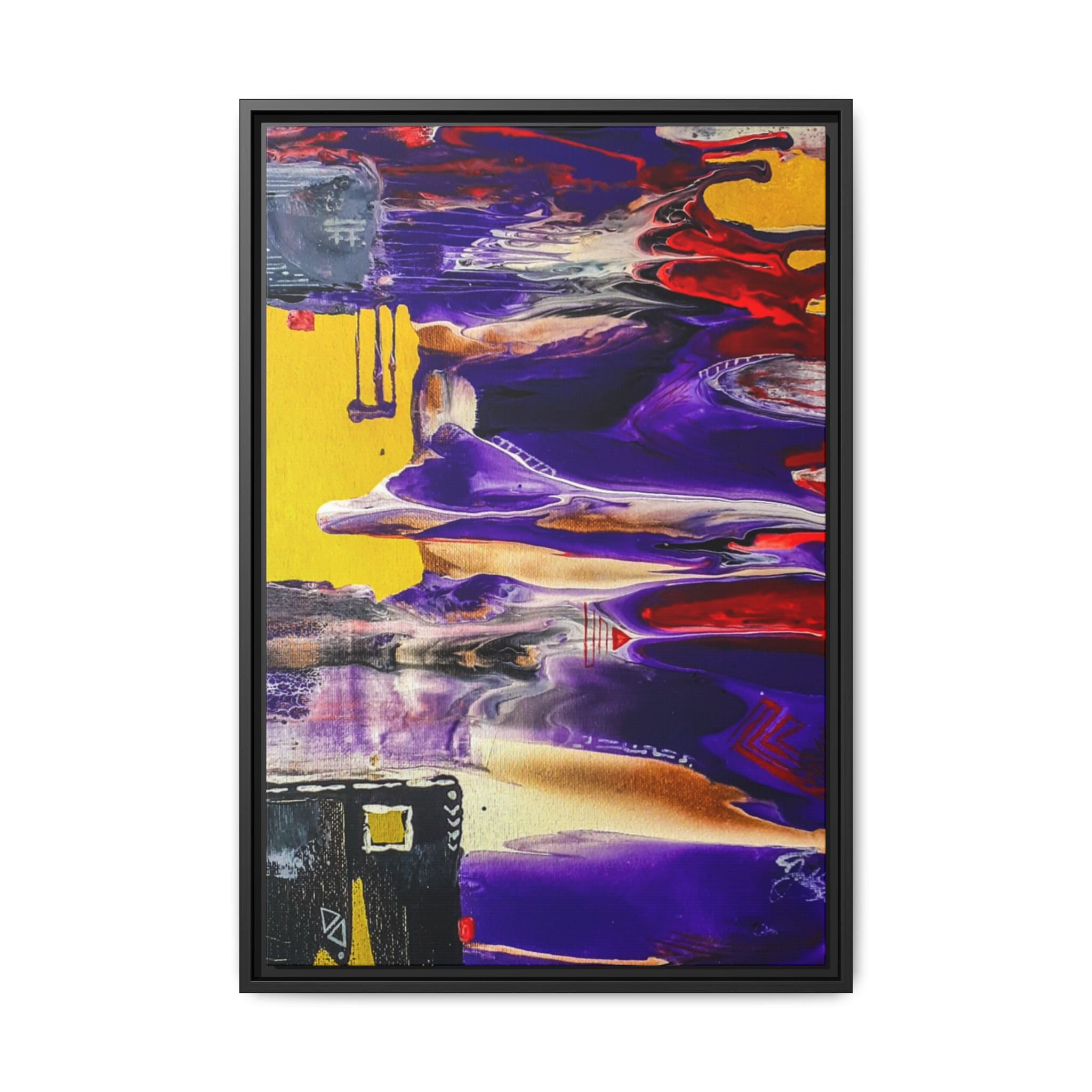 Vibrant Tribal Modern Abstract Framed Wall Art Décor