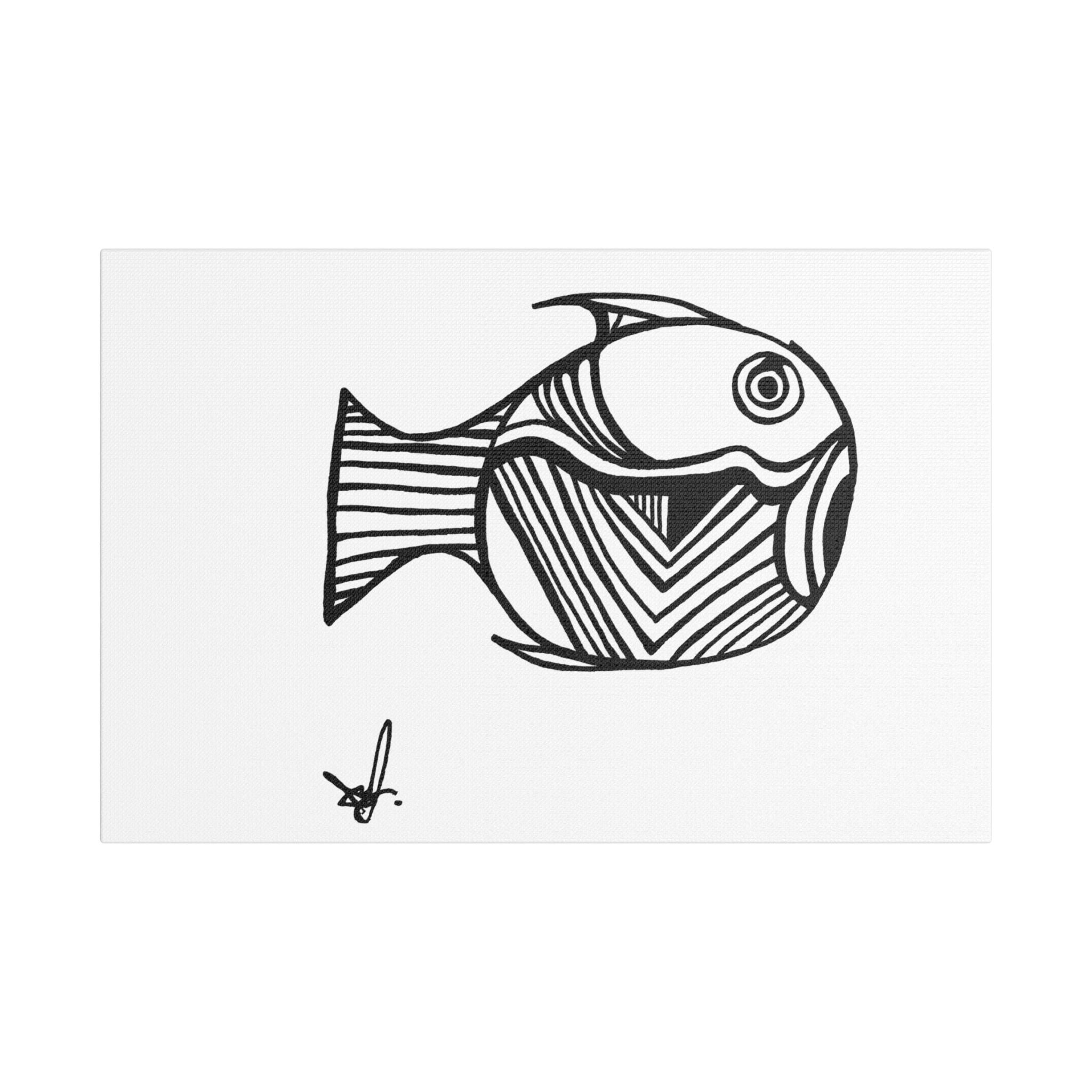 Mermaid Fish Line Art Modern Wall Decor