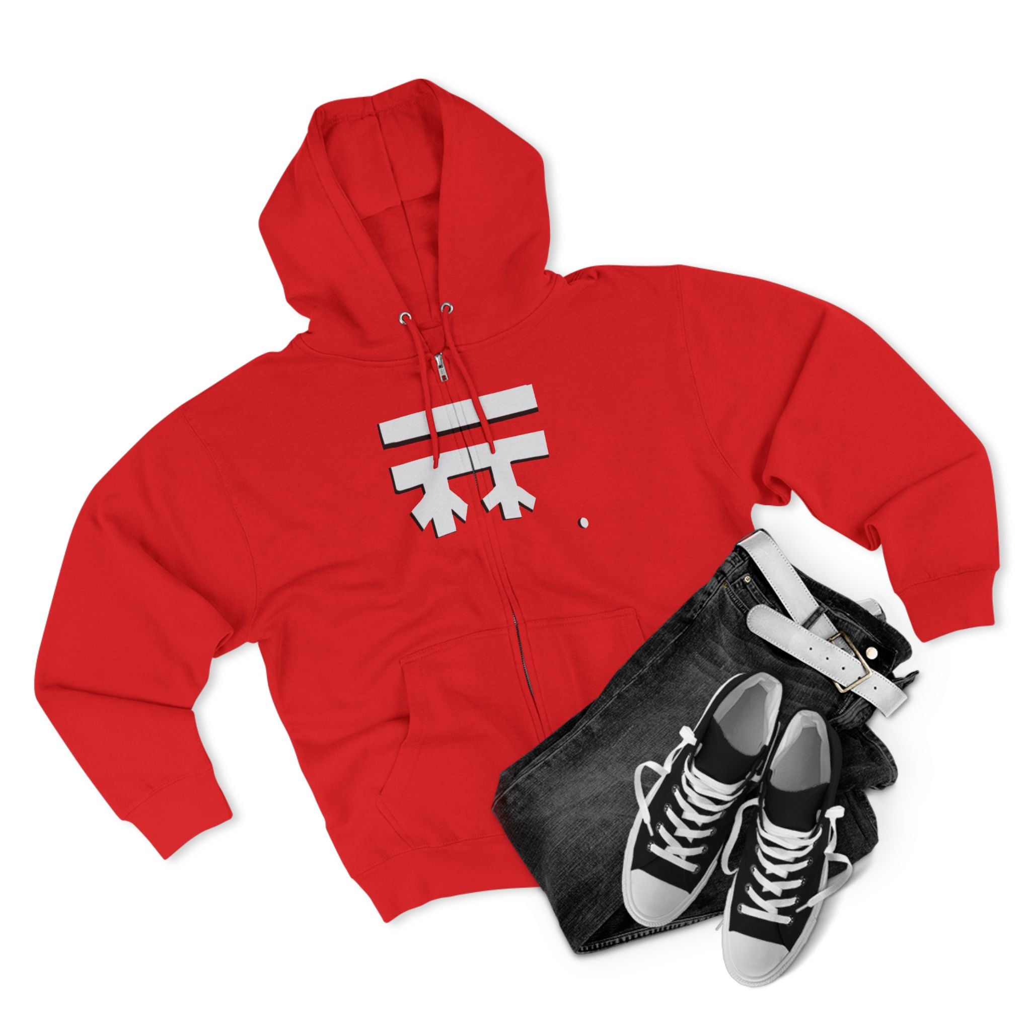 Minimalist Full-Zip Hoodie with Logo Casual Streetwear