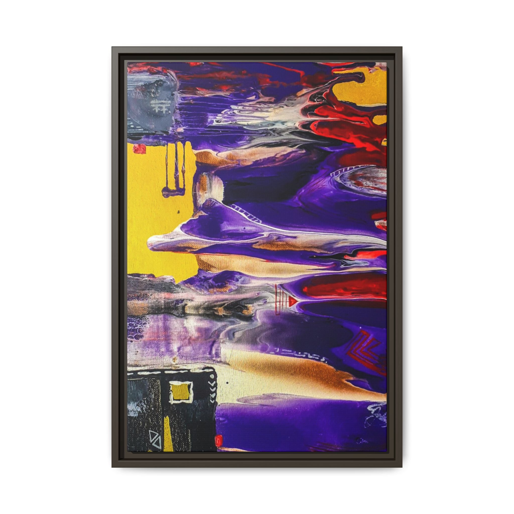 Vibrant Tribal Modern Abstract Framed Wall Art Décor