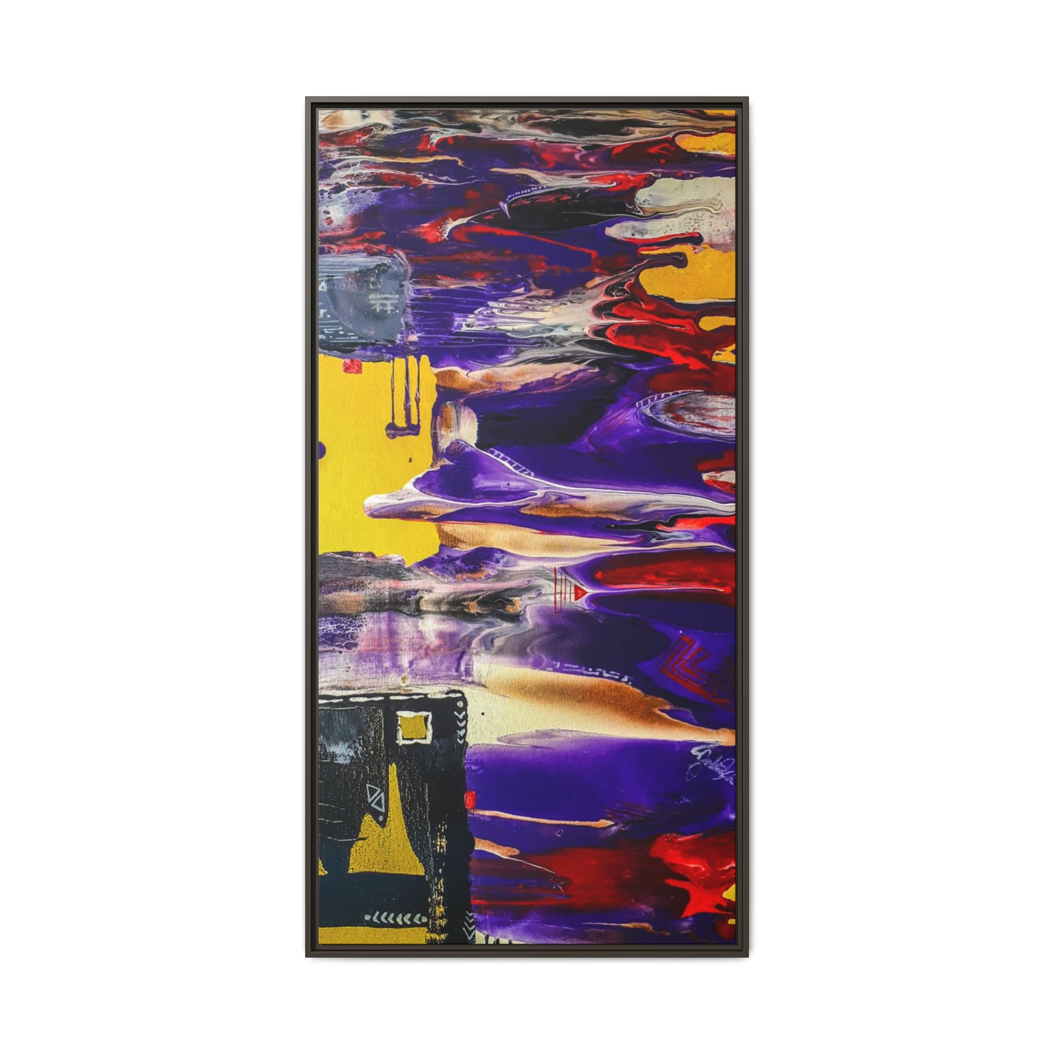 Vibrant Tribal Modern Abstract Framed Wall Art Décor