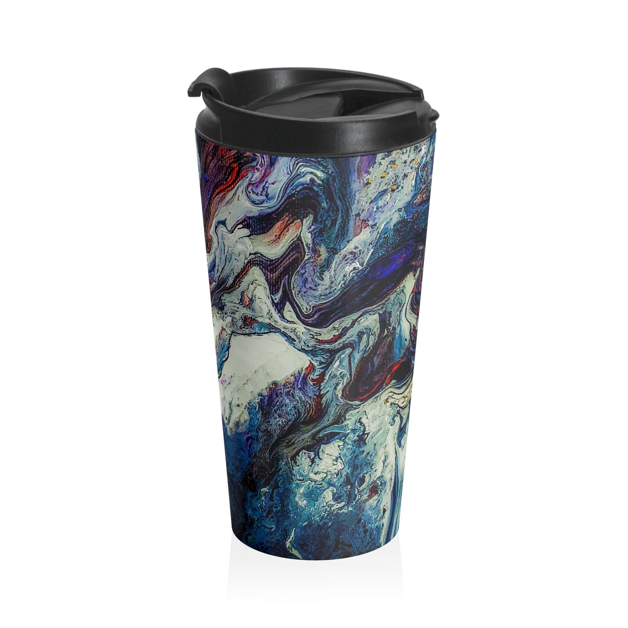Abstract Stainless Steel Eco-Friendly Travel Mug