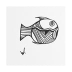Mermaid Fish Line Art Modern Wall Decor