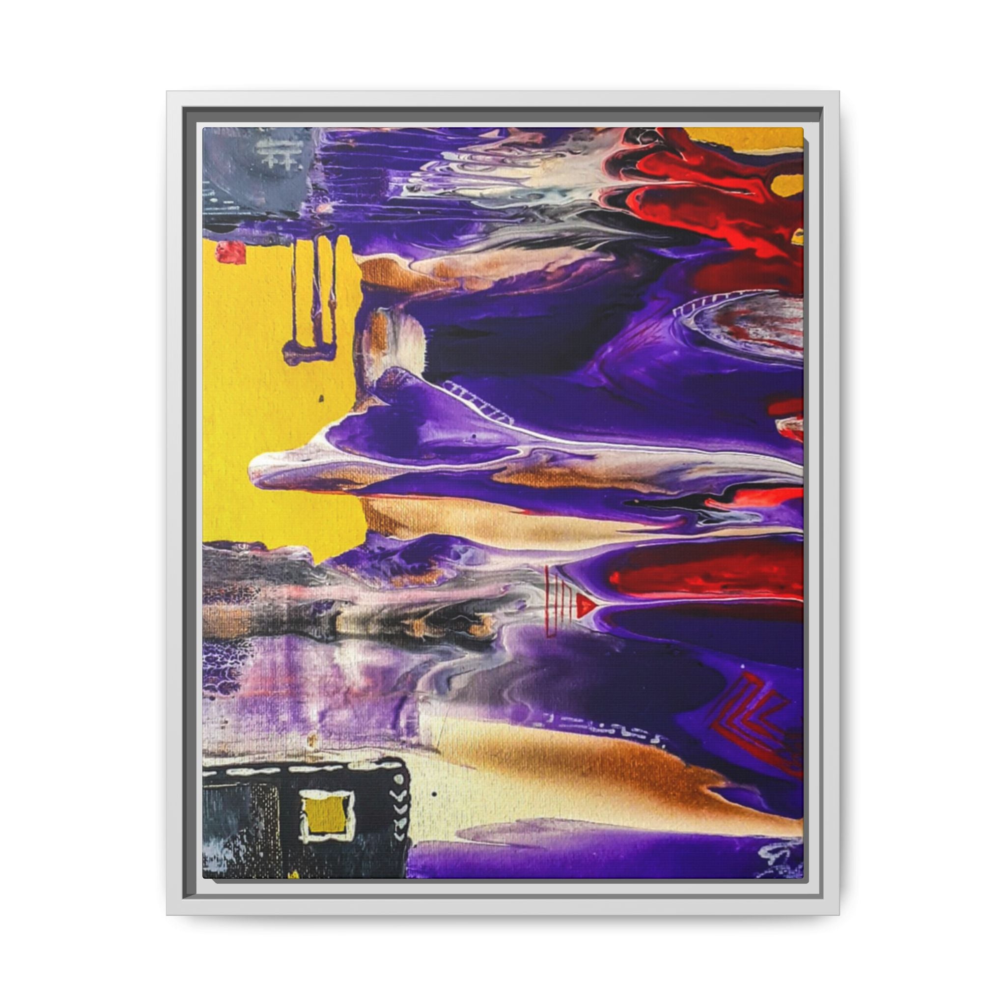 Vibrant Tribal Modern Abstract Framed Wall Art Décor