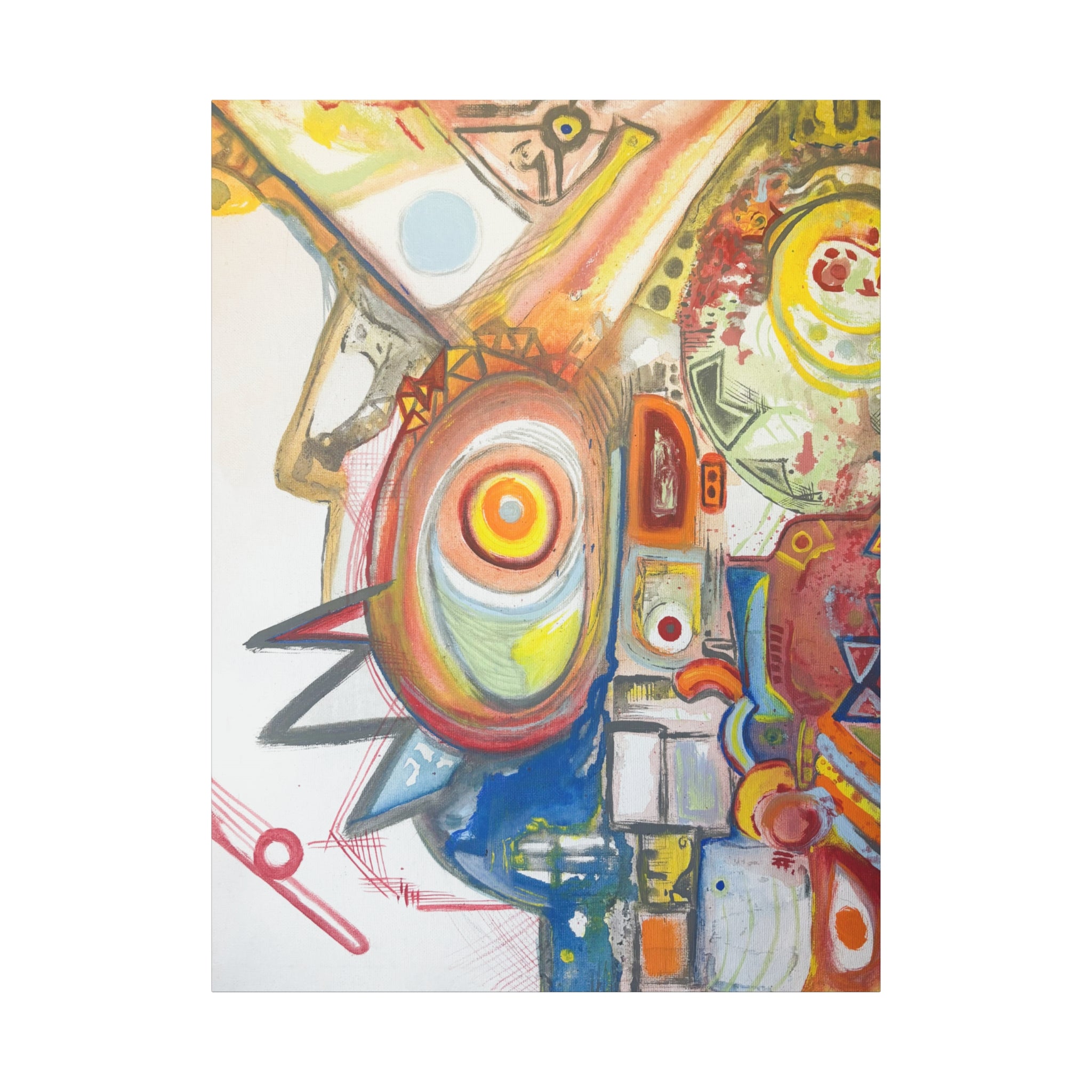 "Bird Man" Contemporary Abstract Canvas Art