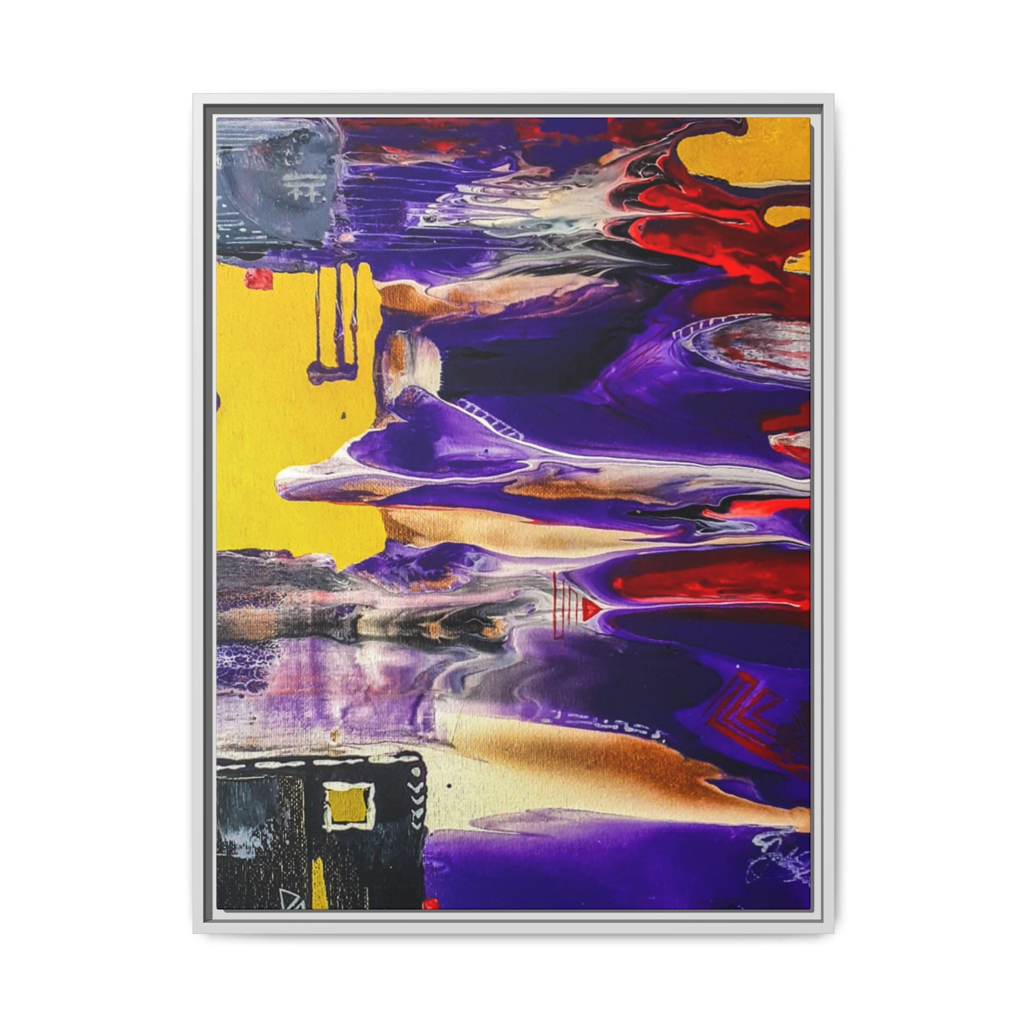 Vibrant Tribal Modern Abstract Framed Wall Art Décor