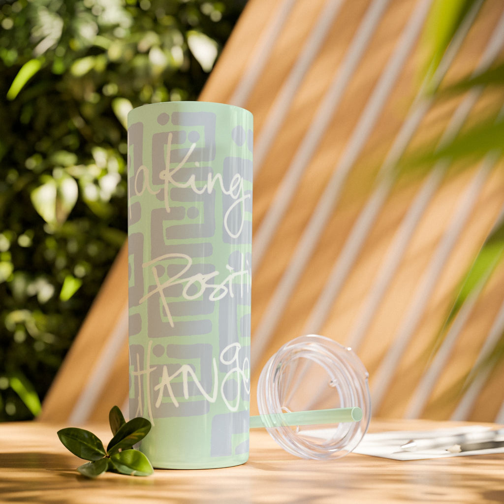 Skinny Tumbler with Straw — Making Positive Changes