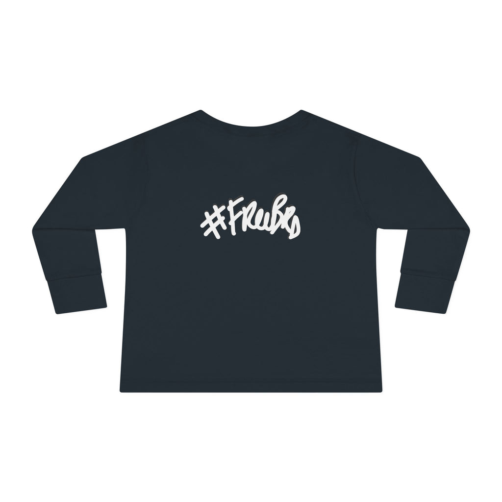 Toddler Long Sleeve Tee with Playful Rocket Graphic Design