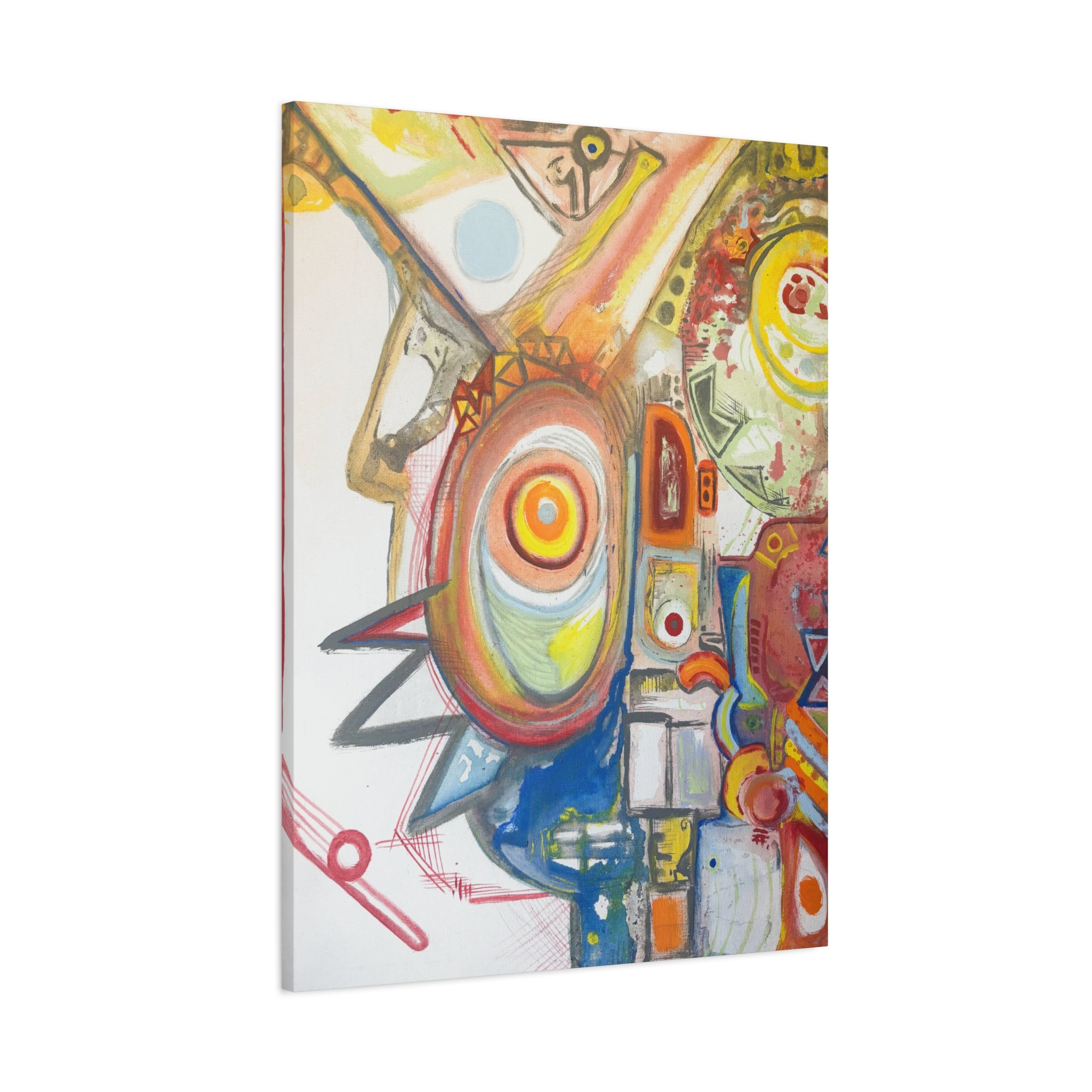"Bird Man" Contemporary Abstract Canvas Art