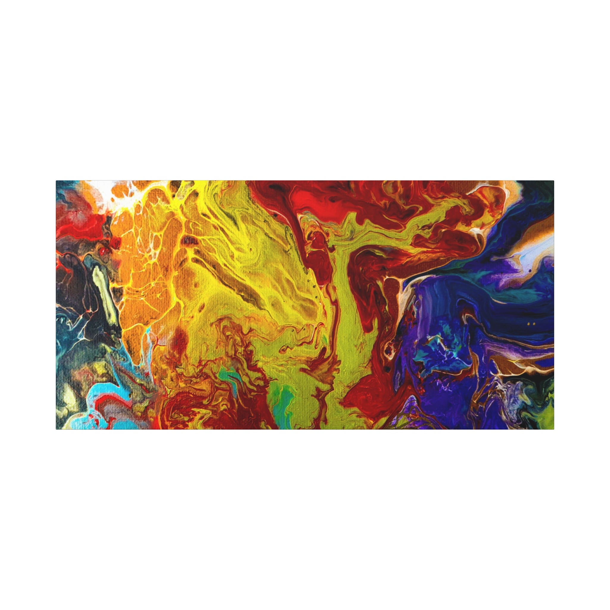 "Red Rain" Vibrant Abstract Canvas Wall Art Decor