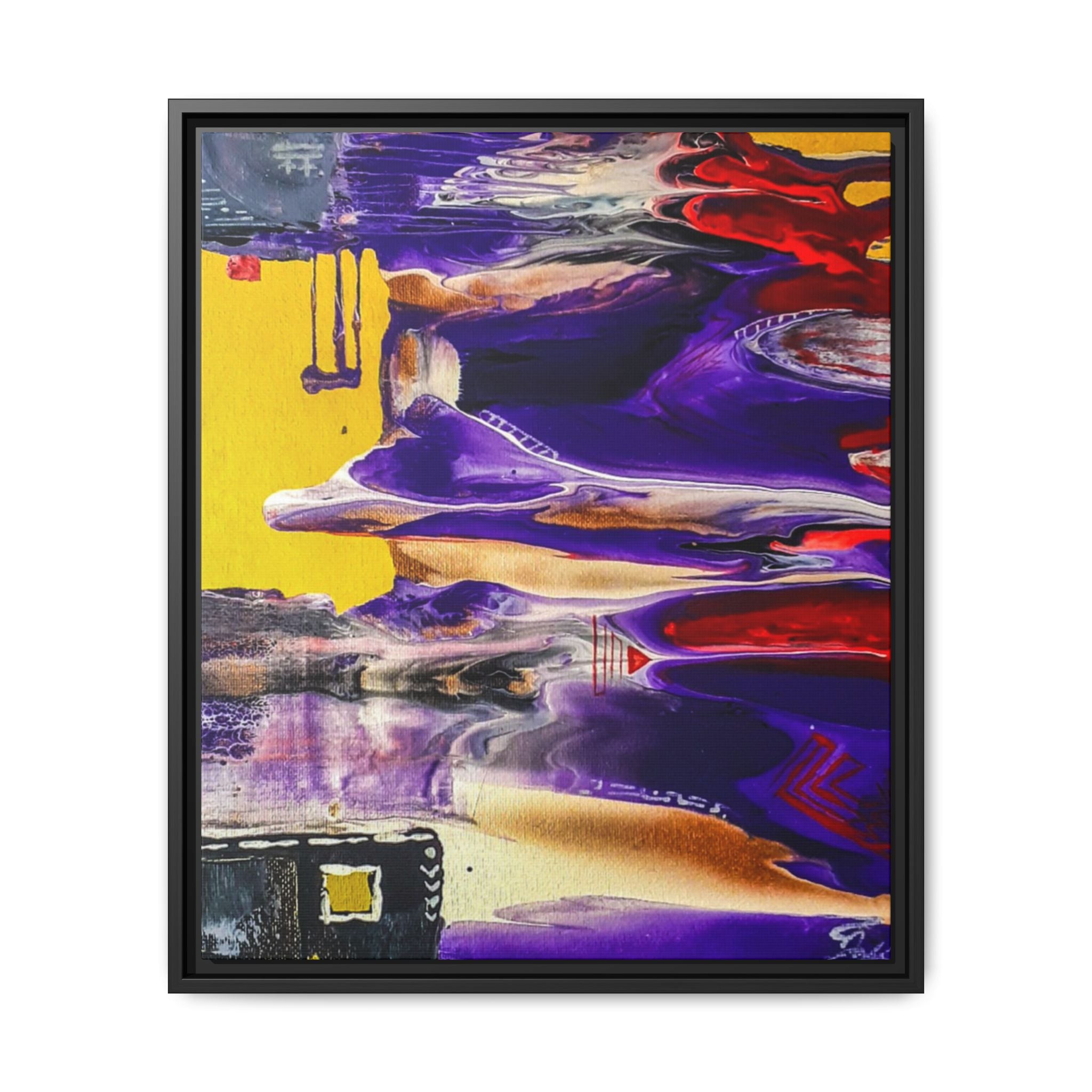 Vibrant Tribal Modern Abstract Framed Wall Art Décor