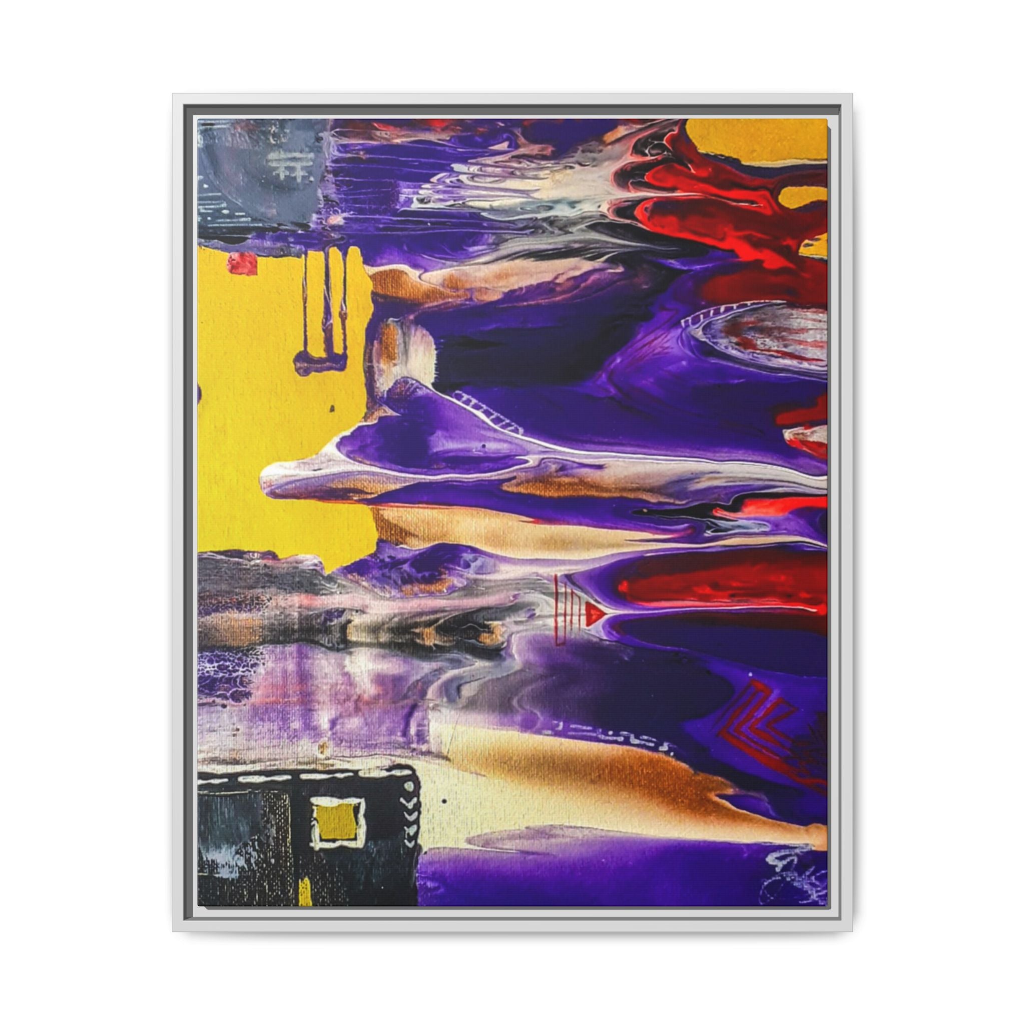 Vibrant Tribal Modern Abstract Framed Wall Art Décor