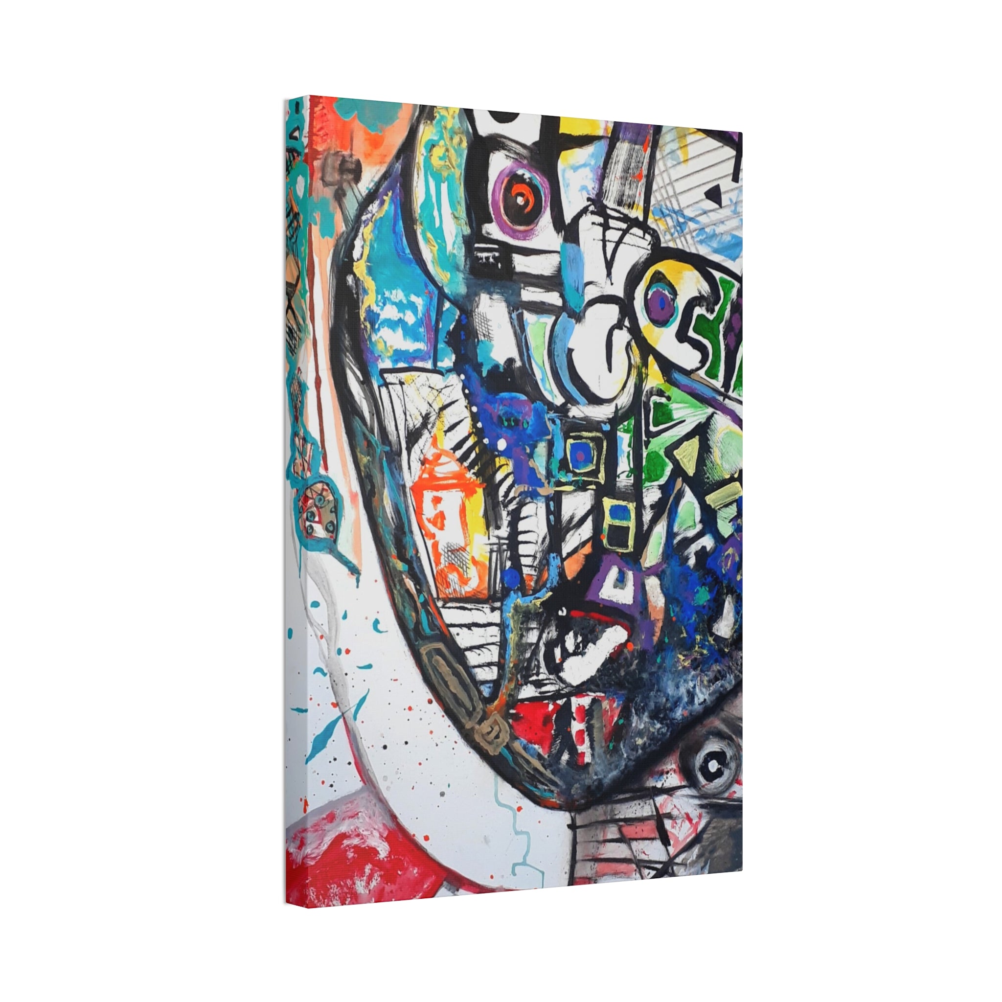 "Frankly" Contemporary Surrealistic Abstraction Canvas Art
