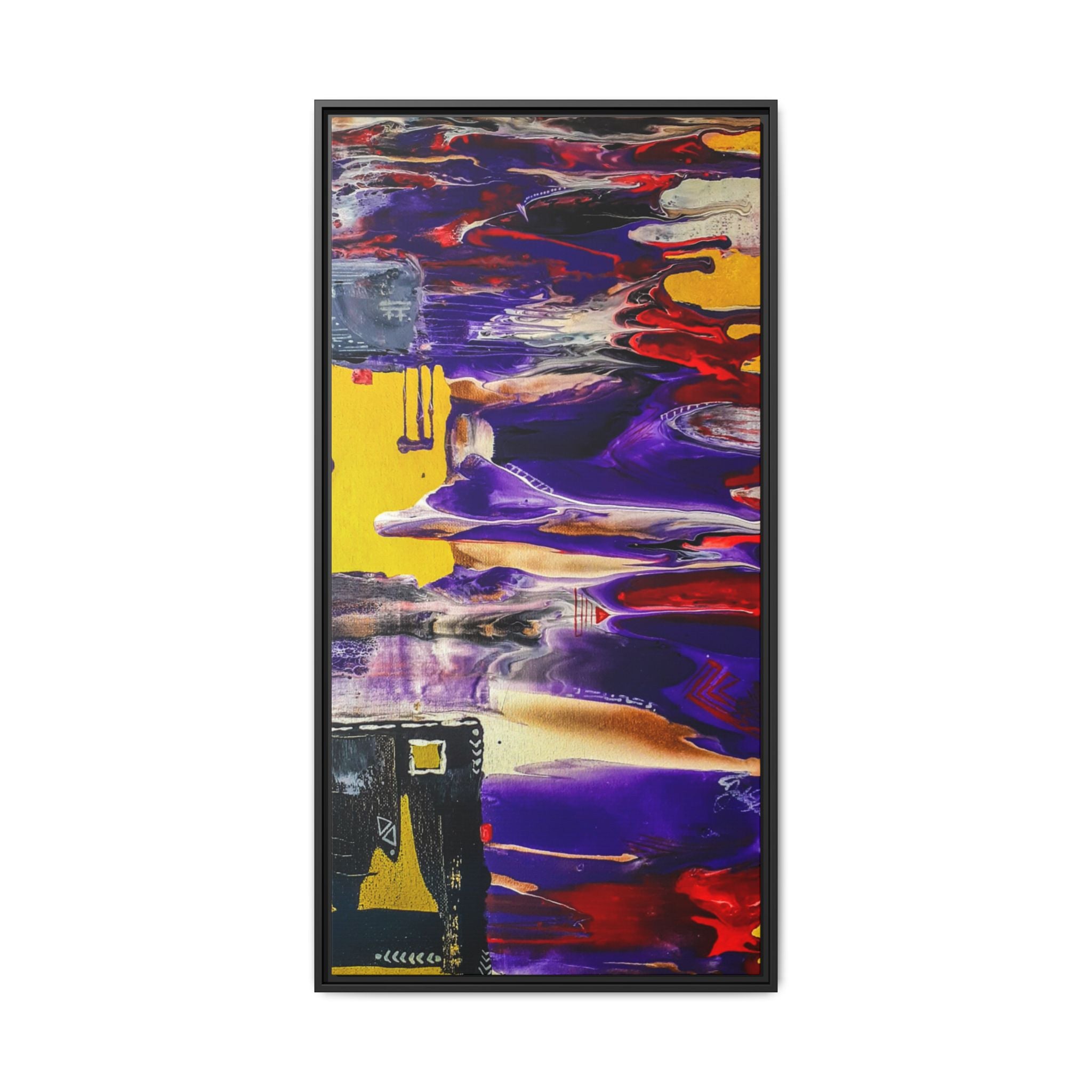 Vibrant Tribal Modern Abstract Framed Wall Art Décor