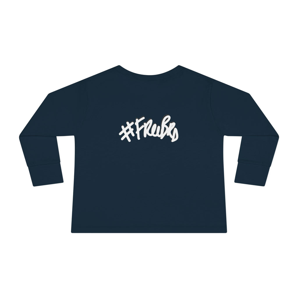 Toddler Long Sleeve Tee with Playful Rocket Graphic Design