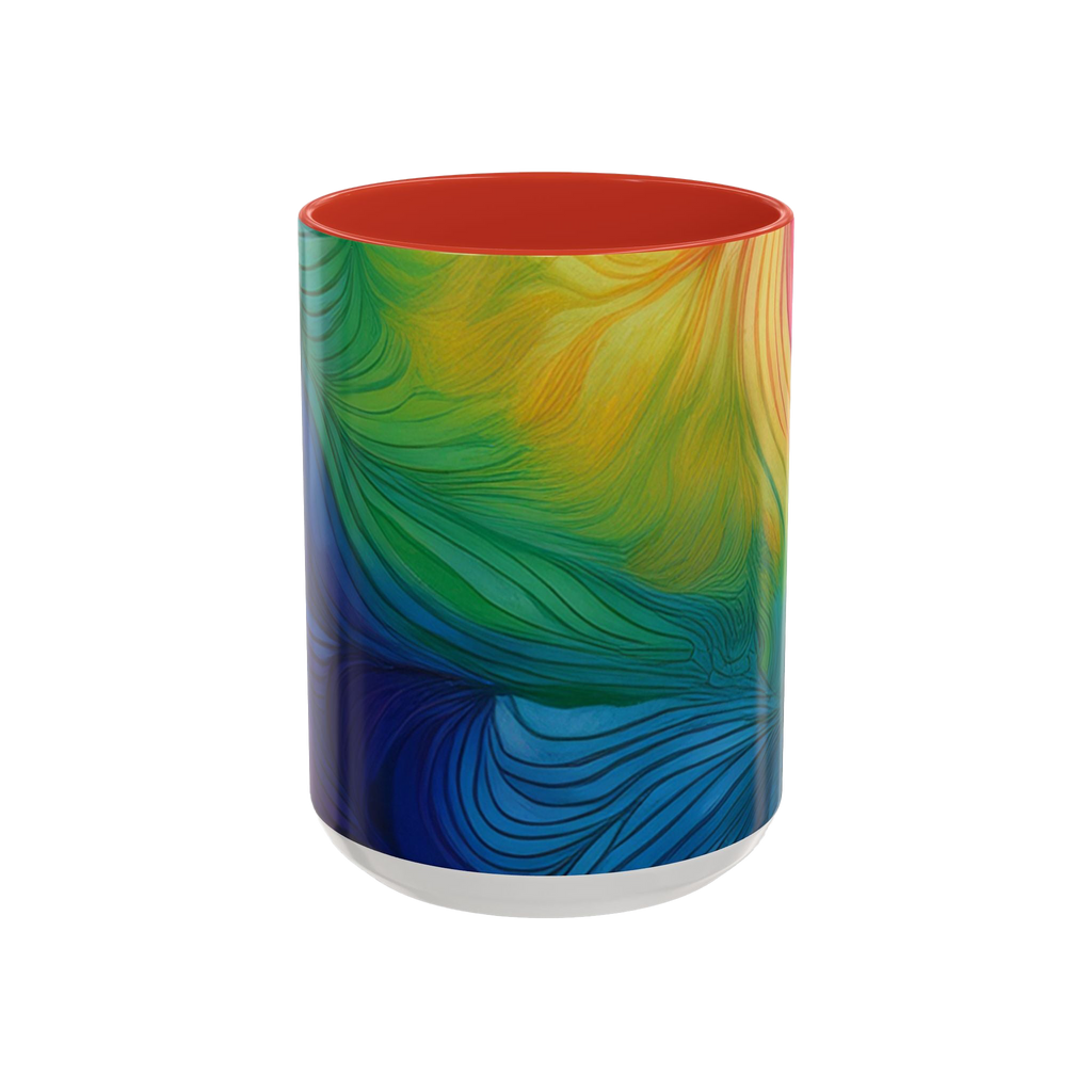 Vibrant Abstract Colorful Ceramic Cup