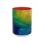 Vibrant Abstract Colorful Ceramic Cup