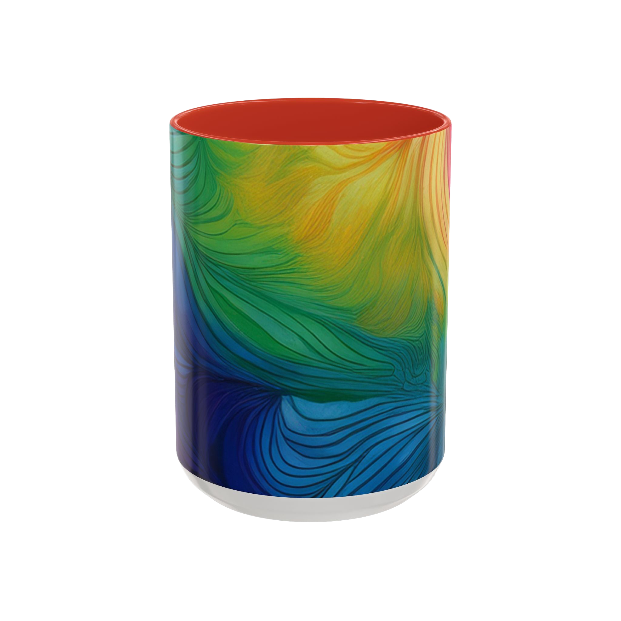 Vibrant Abstract Colorful Ceramic Cup