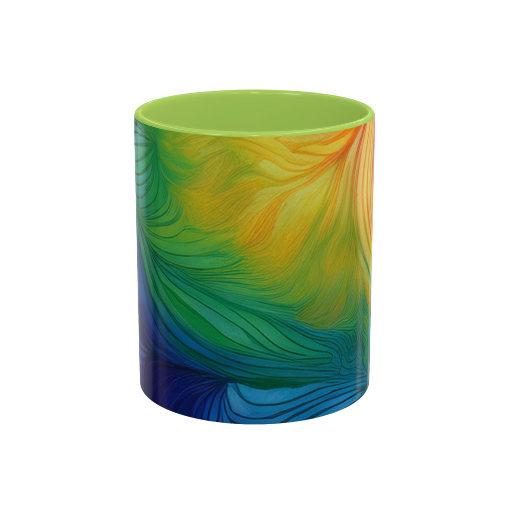 Vibrant Abstract Colorful Ceramic Cup