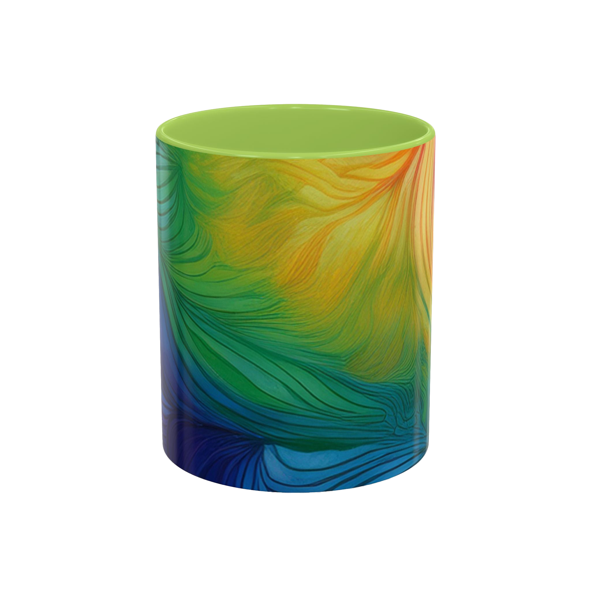 Vibrant Abstract Colorful Ceramic Cup