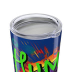 Human Rights Neon Graffiti Tumbler