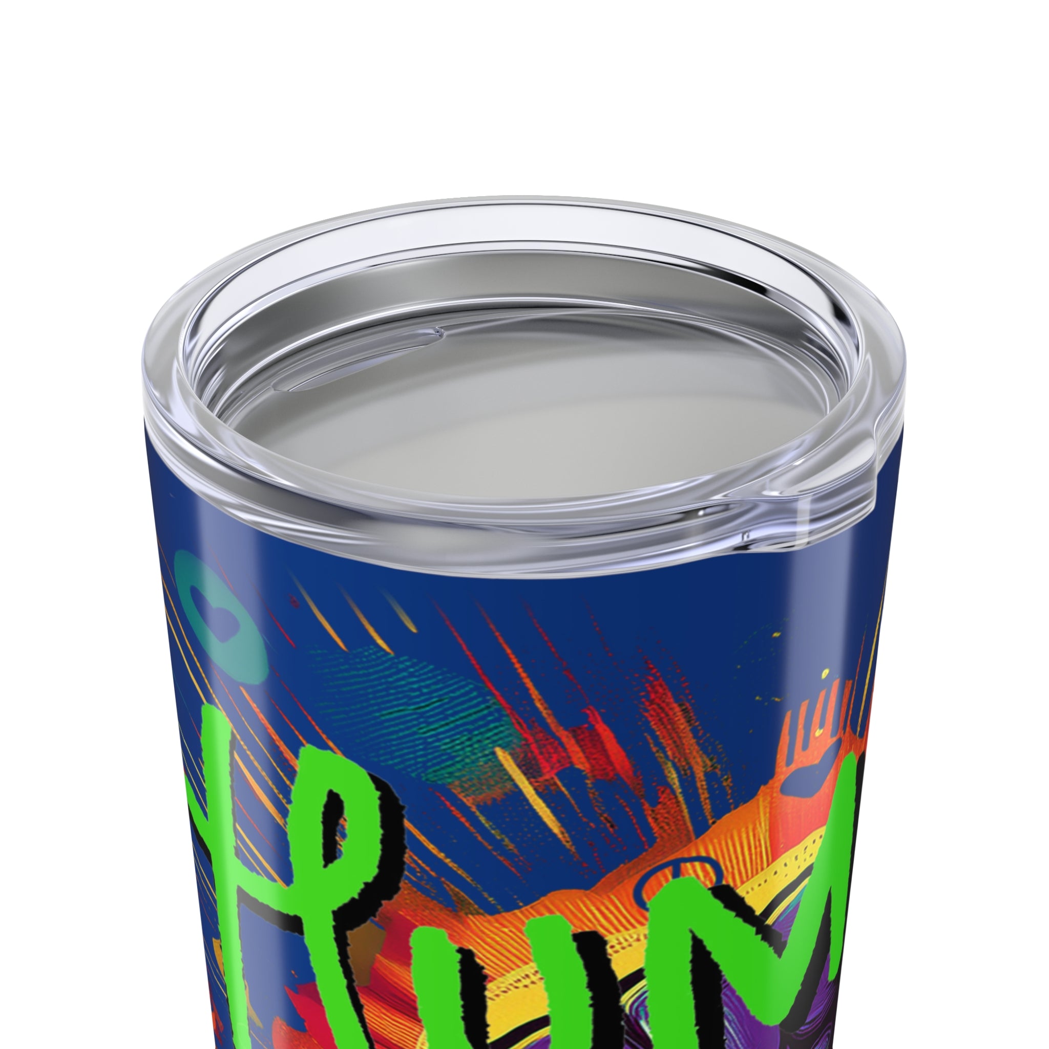 Human Rights Neon Graffiti Tumbler