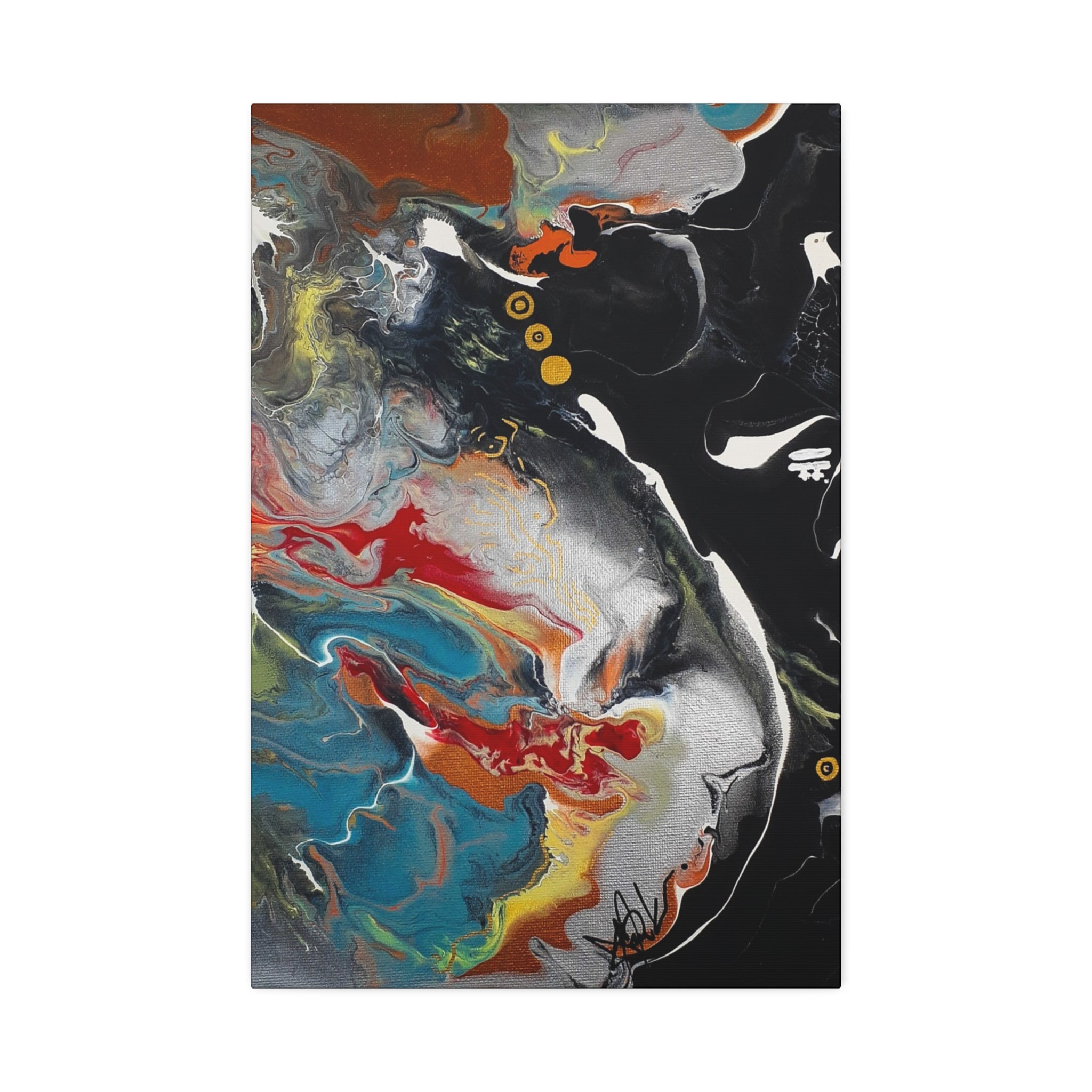 "Silver Bird" Modern Abstract Canvas Art Wall Decor