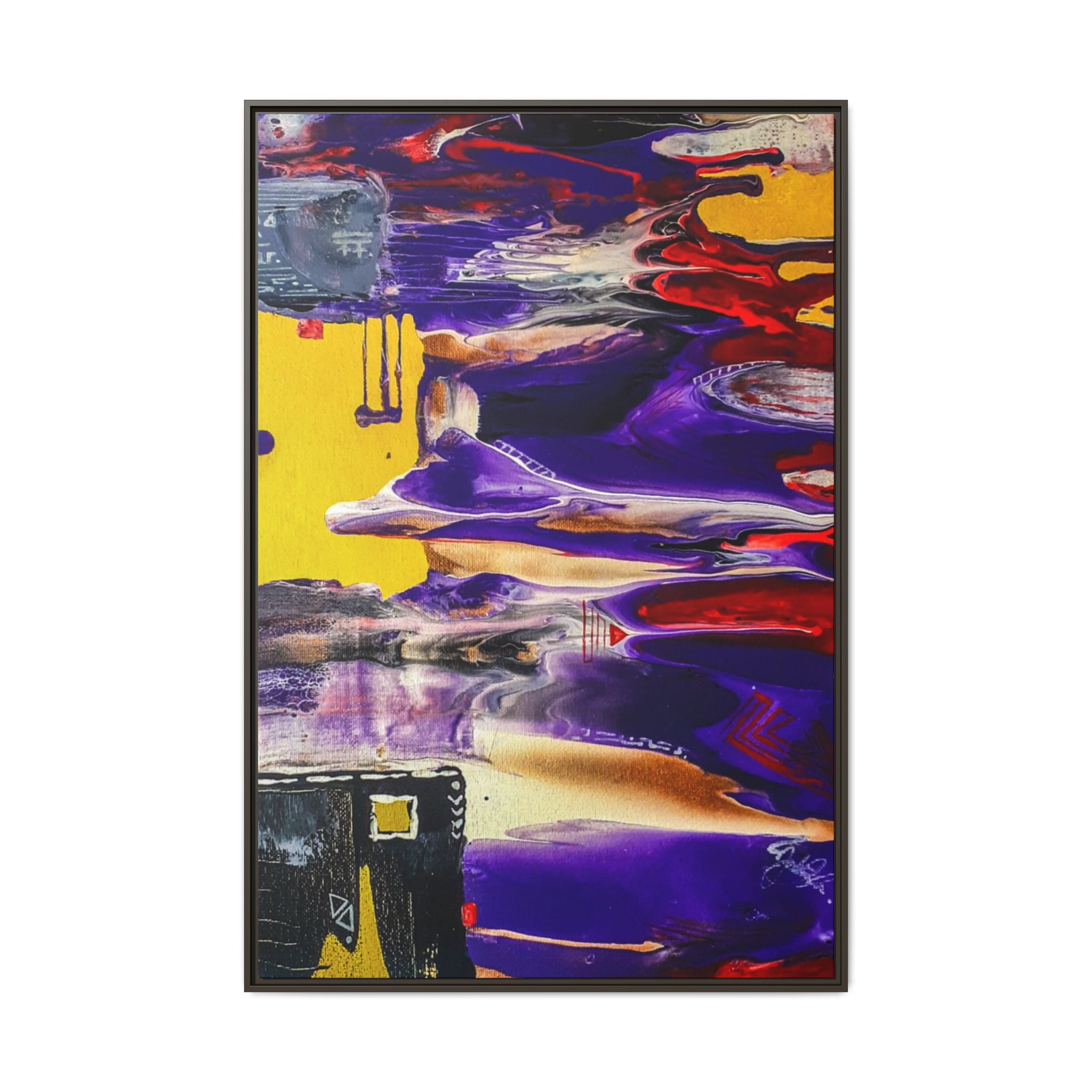 Vibrant Tribal Modern Abstract Framed Wall Art Décor