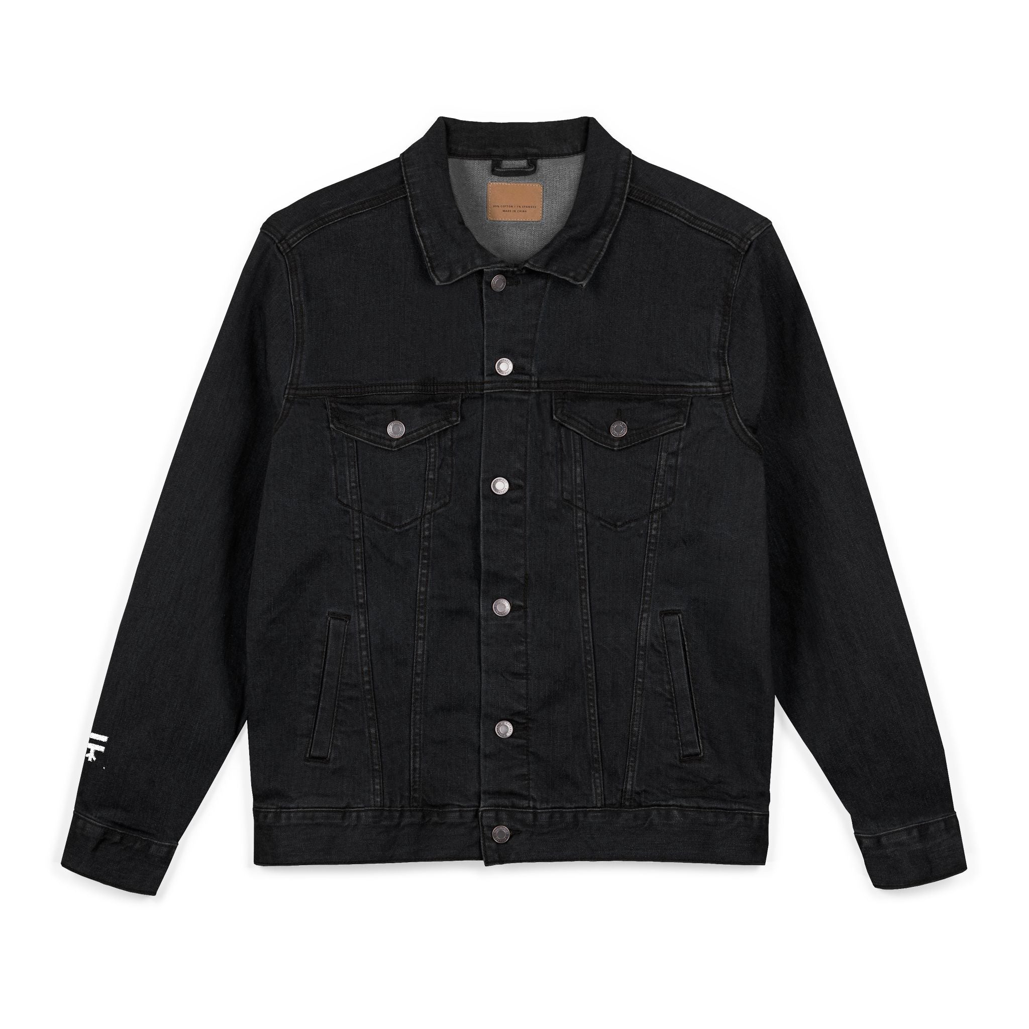 Graphic Logo Embroidered Denim Jacket Casual Street Style