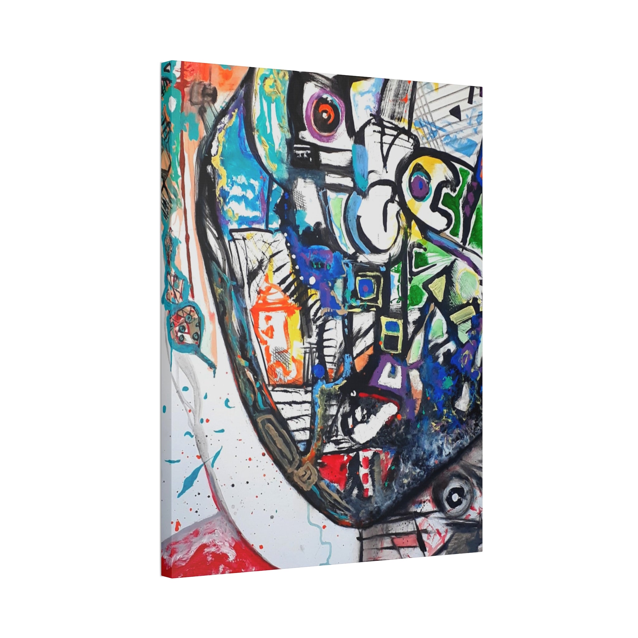 "Frankly" Contemporary Surrealistic Abstraction Canvas Art