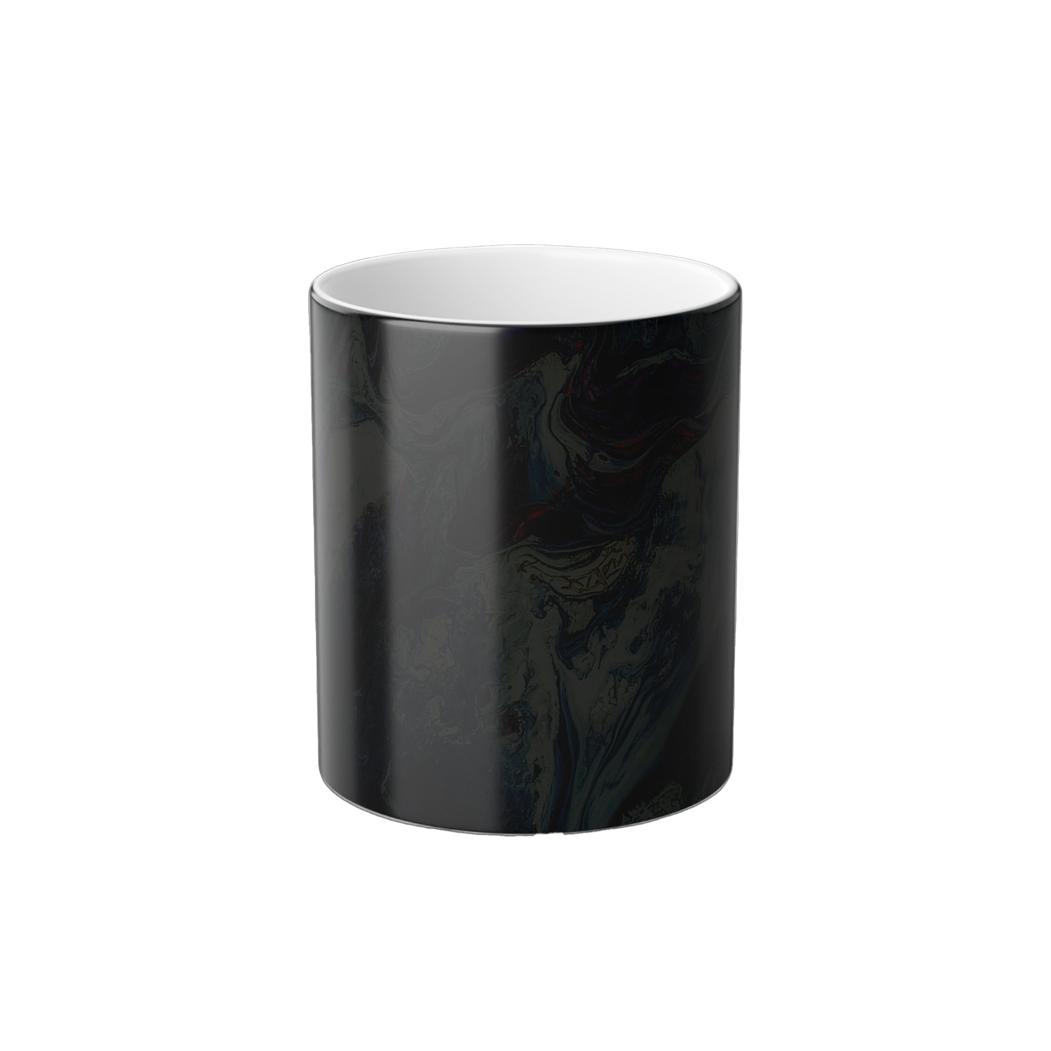 Freebrd Abstract Art Color Changing Mug 
that displays solid black when the cup is cold 