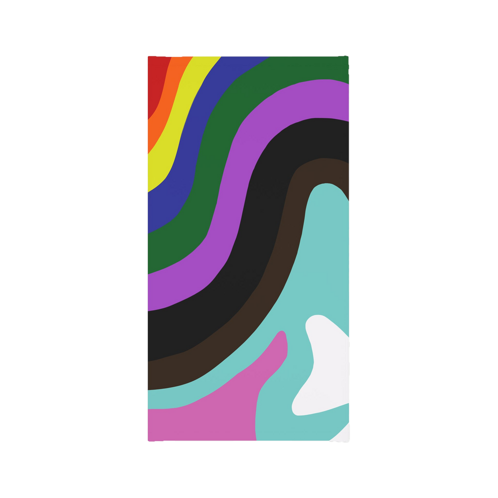 Abstract Pride Rainbow Neck Gaiter back 
