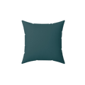 Abstract Teal Faux Suede Square Pillow front