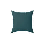 Abstract Teal Faux Suede Square Pillow front