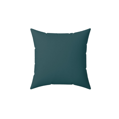 Abstract Teal Faux Suede Pillow