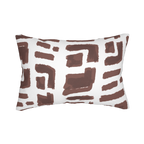 Abstract Brown Brushstroke Lumbar Pillow front
